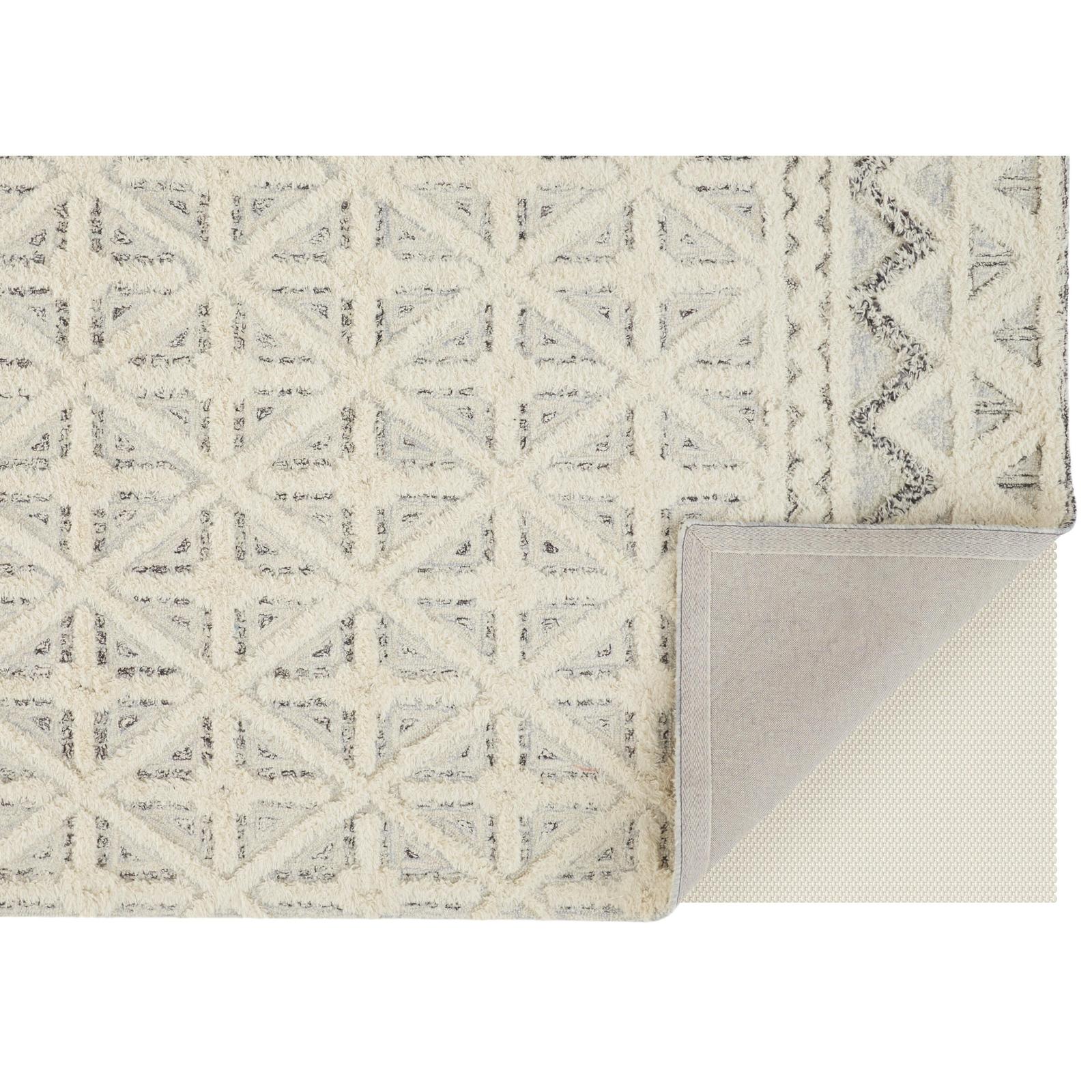 Feizy Anica 8007F Transitional Geometric Rug in Ivory/Black - Image 6