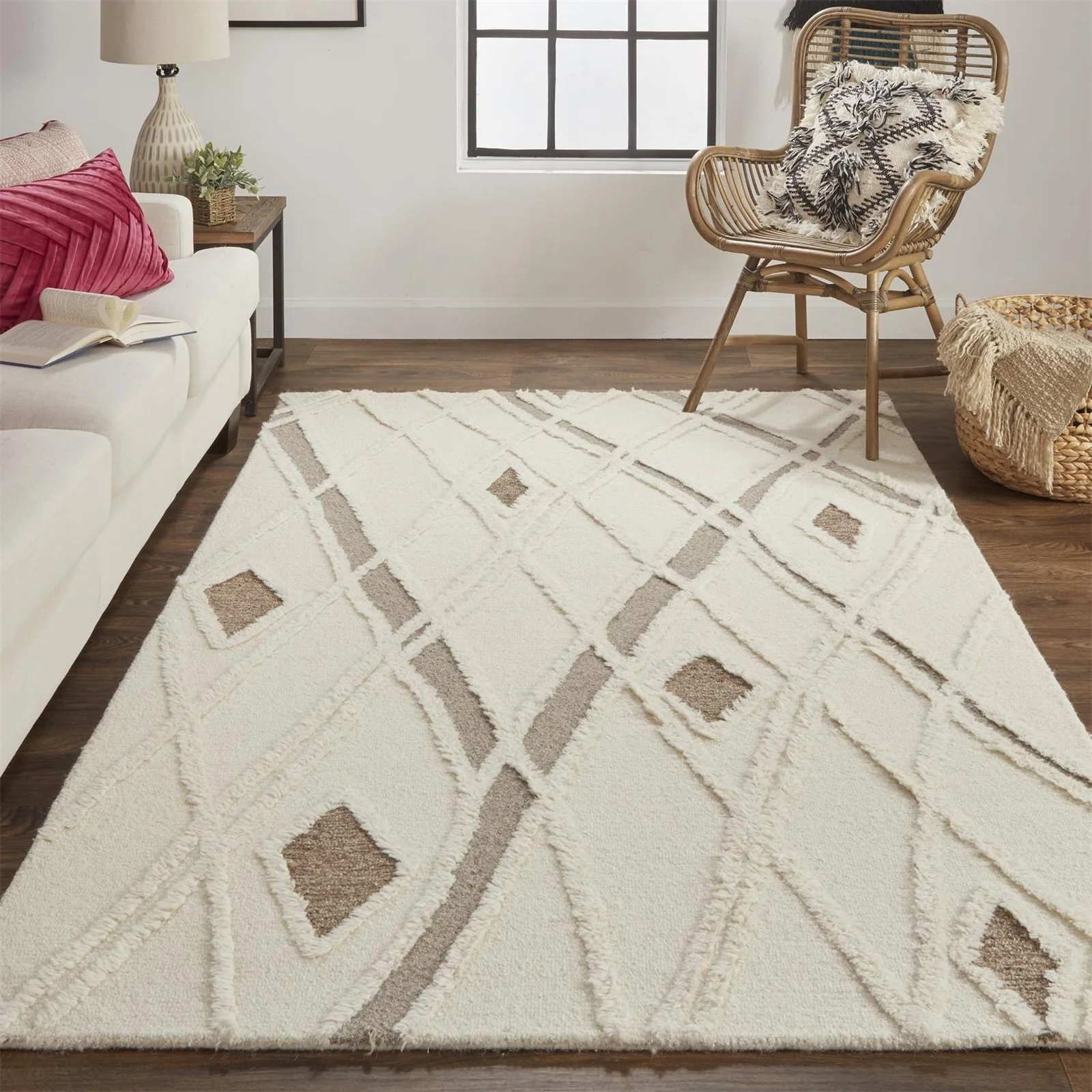 Feizy Anica 8008F Rug in Ivory / Beige - Image 2