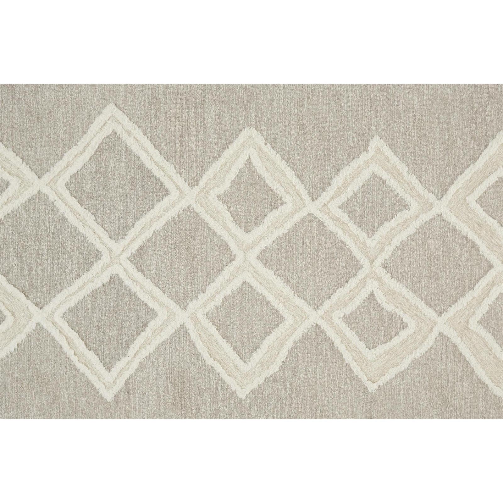 Feizy Anica 8009F Transitional Geometric Rug in Gray/Ivory - Image 7