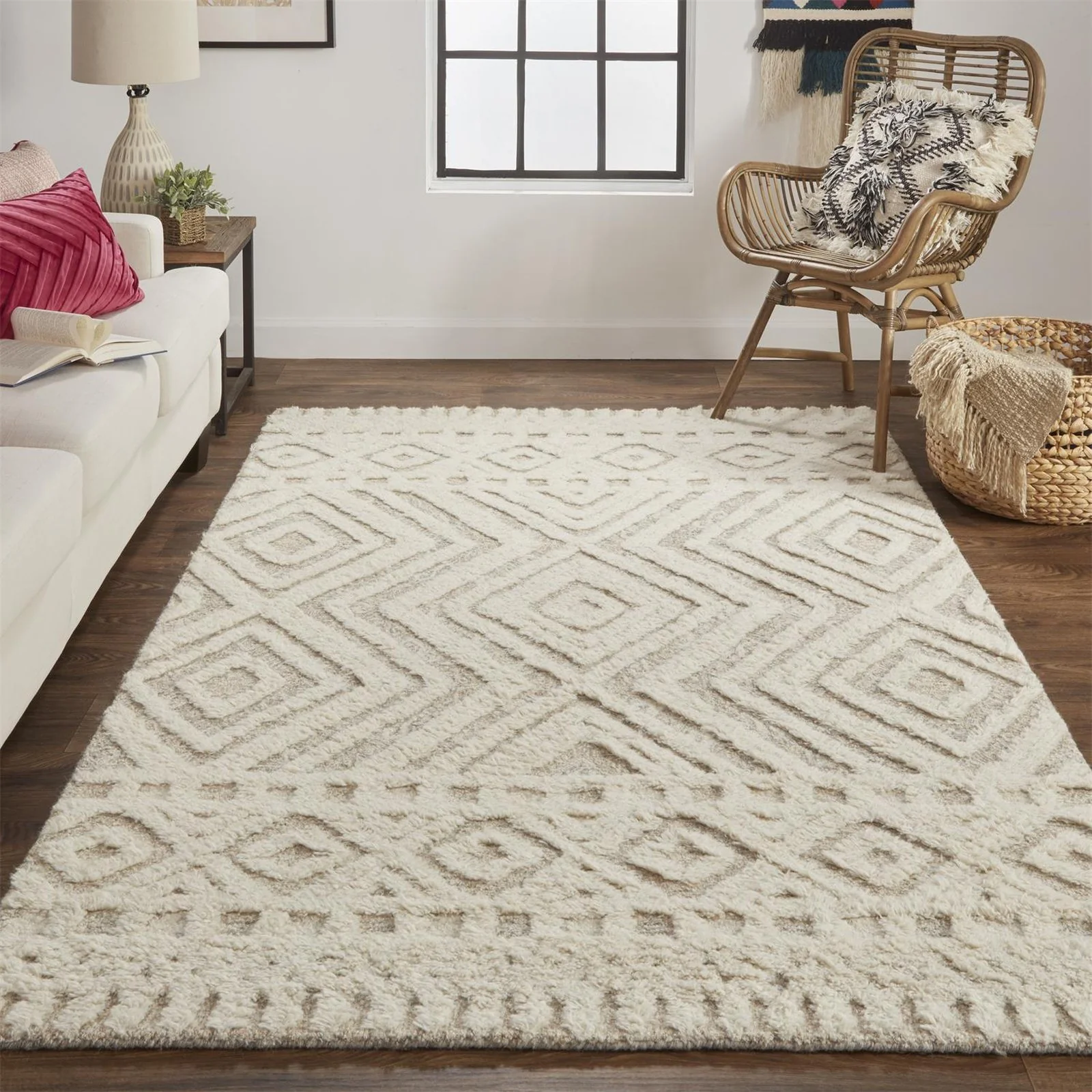 Feizy Anica 8010F Rug in Ivory / Tan - Image 2
