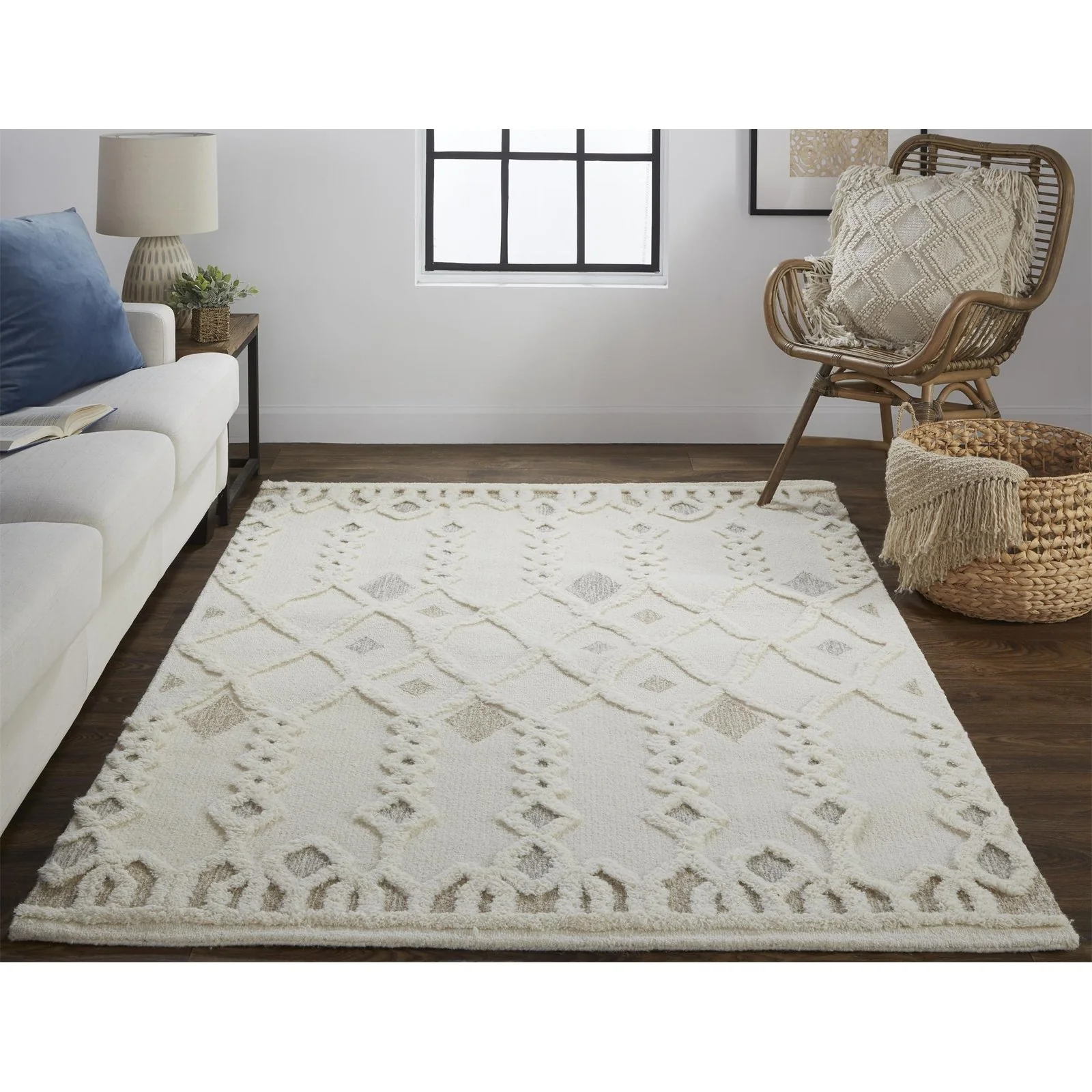 Feizy Anica 8011F Rug in Ivory / Tan - Image 2