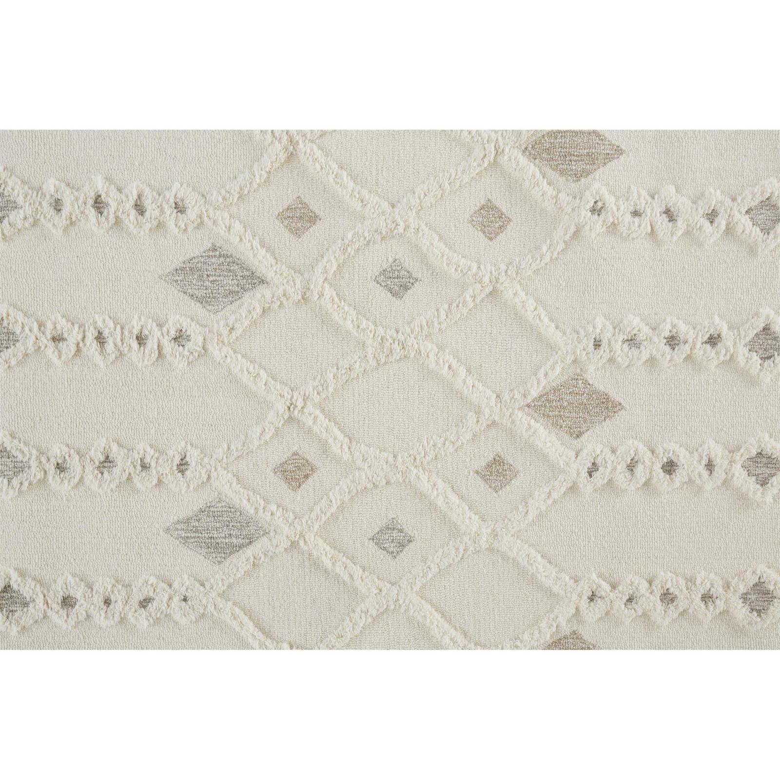 Feizy Anica 8011F Transitional Trellis & Lattice Rug in Ivory/Tan/Silver - Image 7