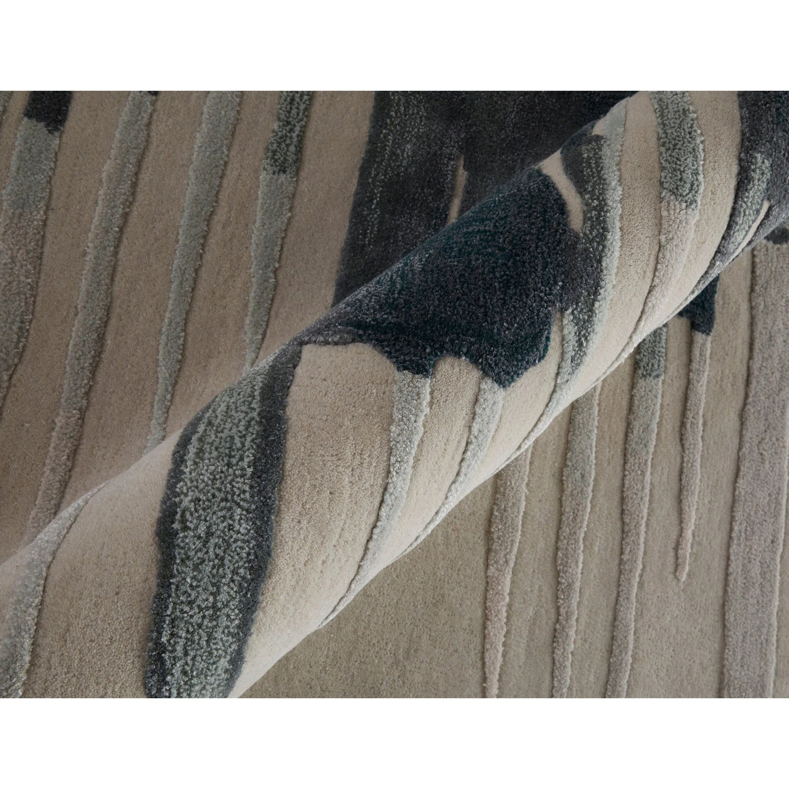 Feizy Anya 8882F Transitional Abstract Rug in Ivory/Blue/Gray - Image 5