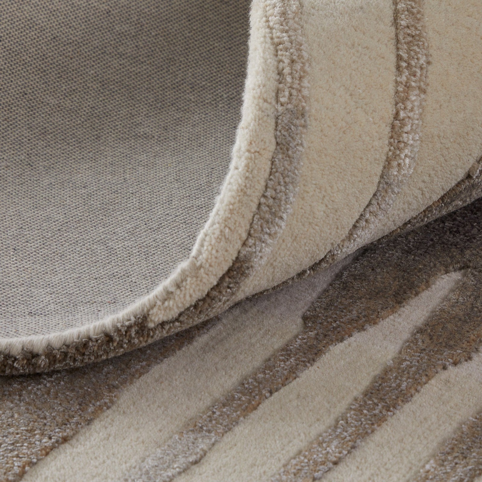 Feizy Anya 8882F Transitional Abstract Rug in Ivory/Brown/Taupe - Image 6