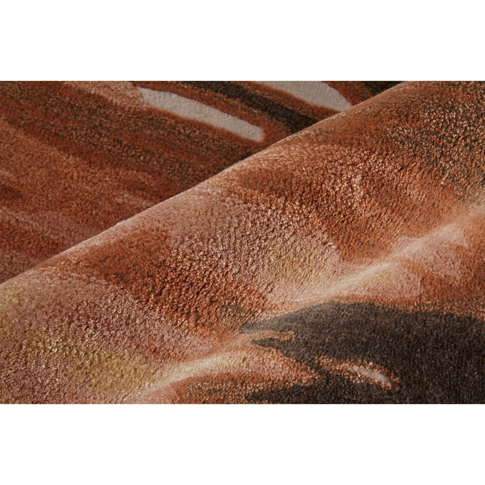 Feizy Anya 8883F Transitional Abstract Rug in Red/Brown/Orange - Image 5