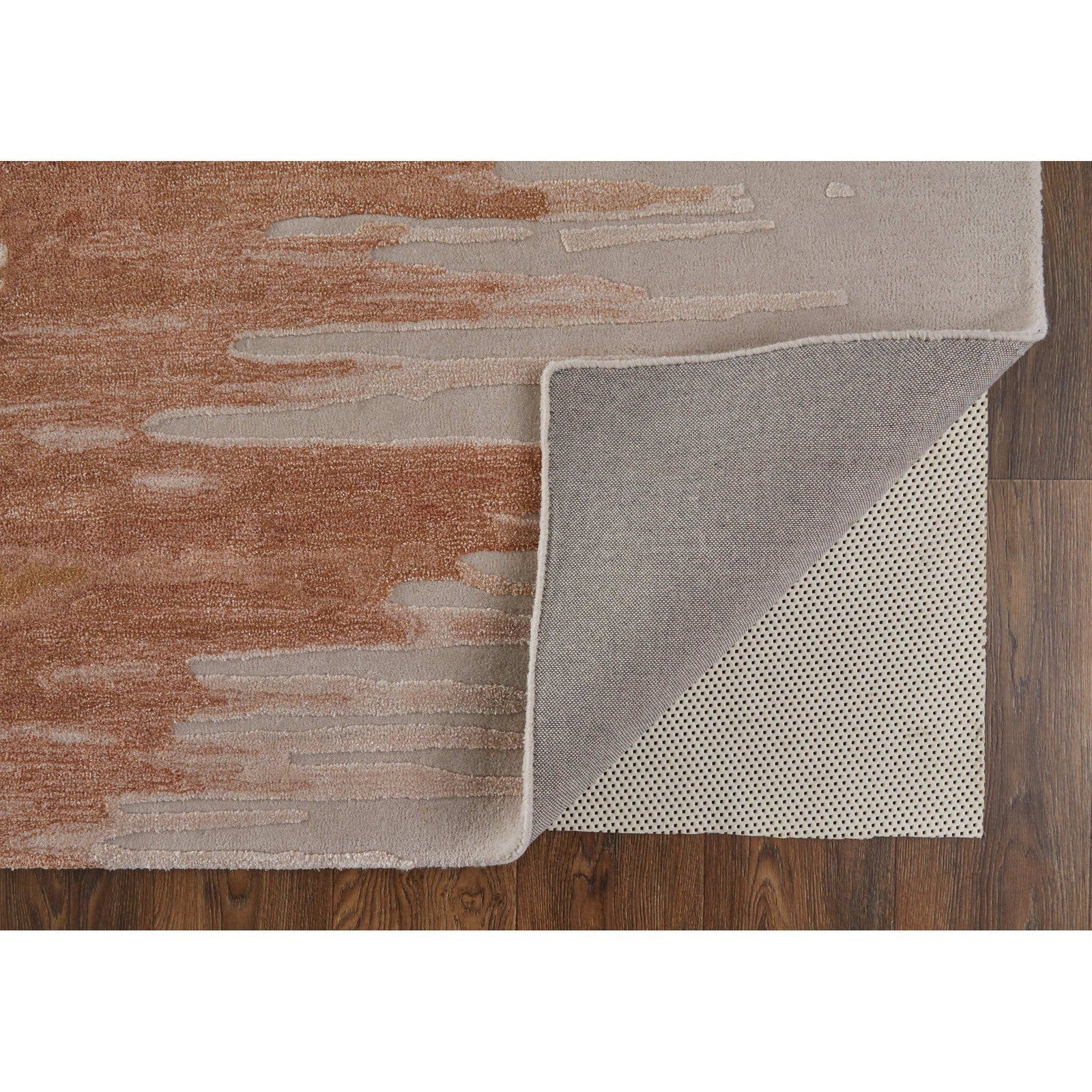 Feizy Anya 8883F Transitional Abstract Rug in Red/Brown/Orange - Image 8