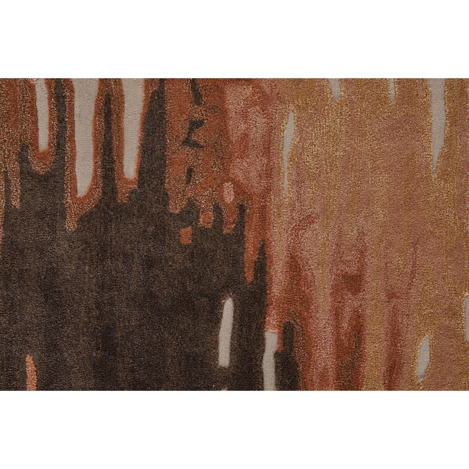 Feizy Anya 8883F Transitional Abstract Rug in Red/Brown/Orange - Image 9