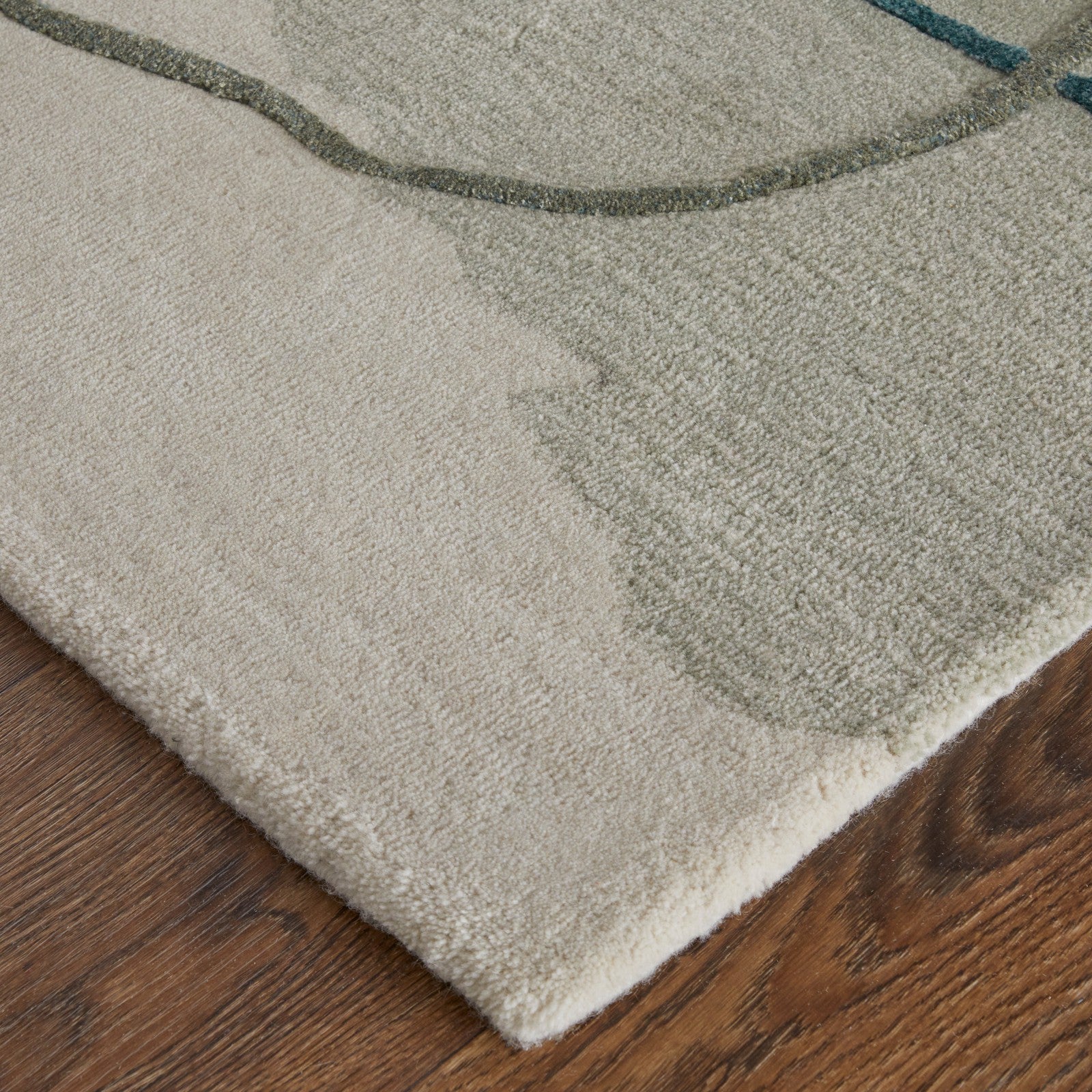Feizy Anya 8885F Transitional Abstract Rug in Blue/Gray/Ivory - Image 7