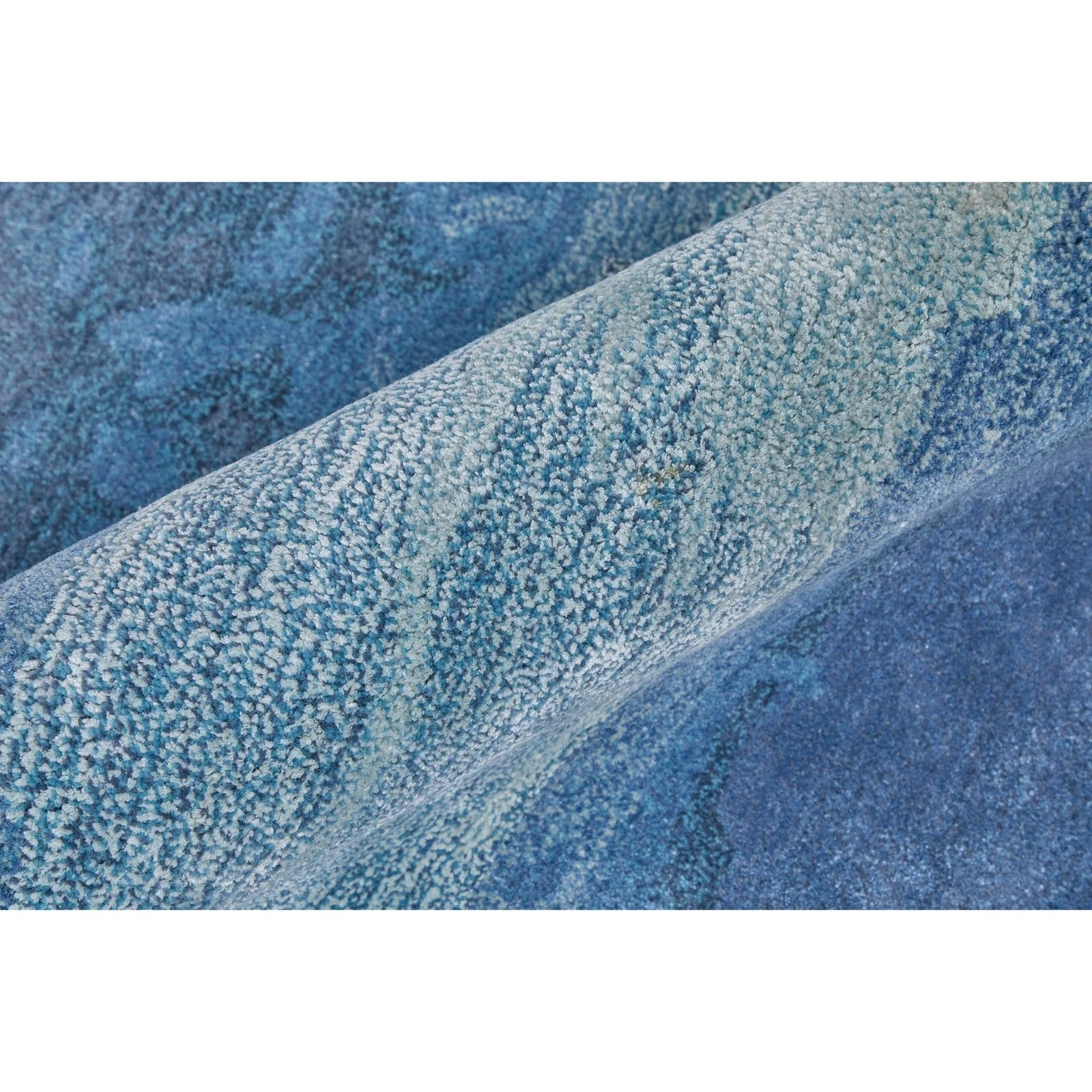 Feizy Anya 8921F Transitional Abstract Rug in Blue/Ivory - Image 2