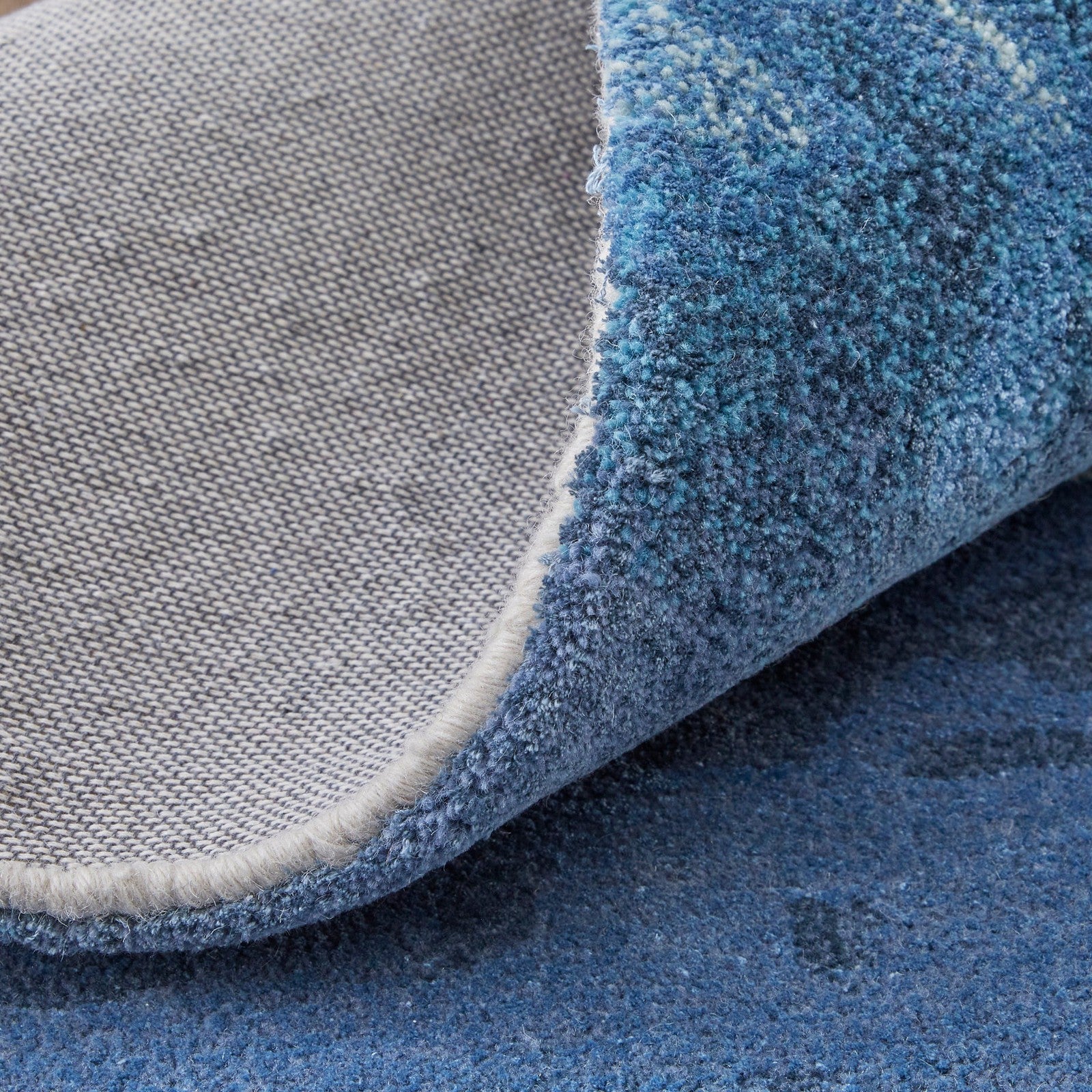 Feizy Anya 8921F Transitional Abstract Rug in Blue/Ivory - Image 3