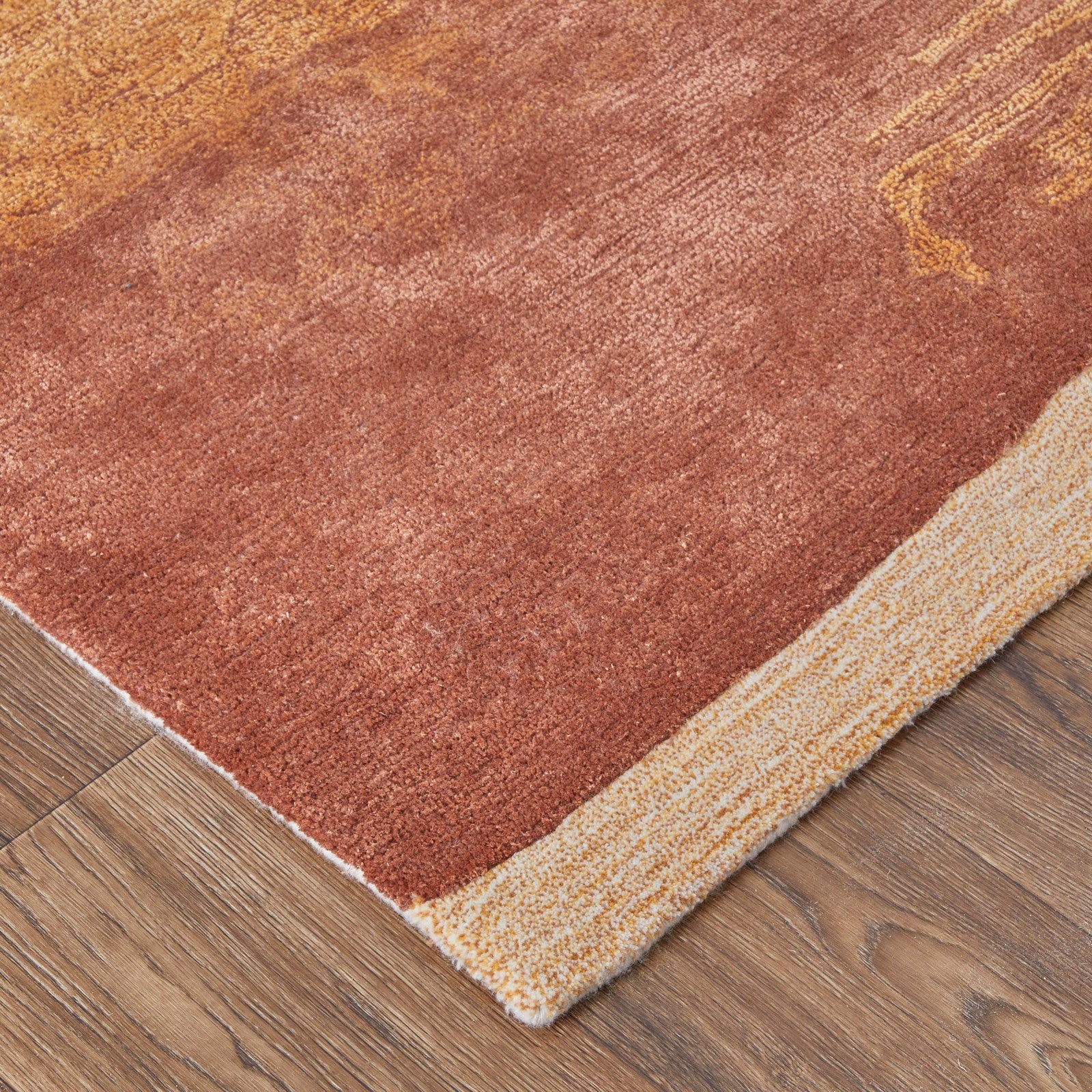 Feizy Anya 8921F Transitional Abstract Rug in Red/Orange/Ivory - Image 7