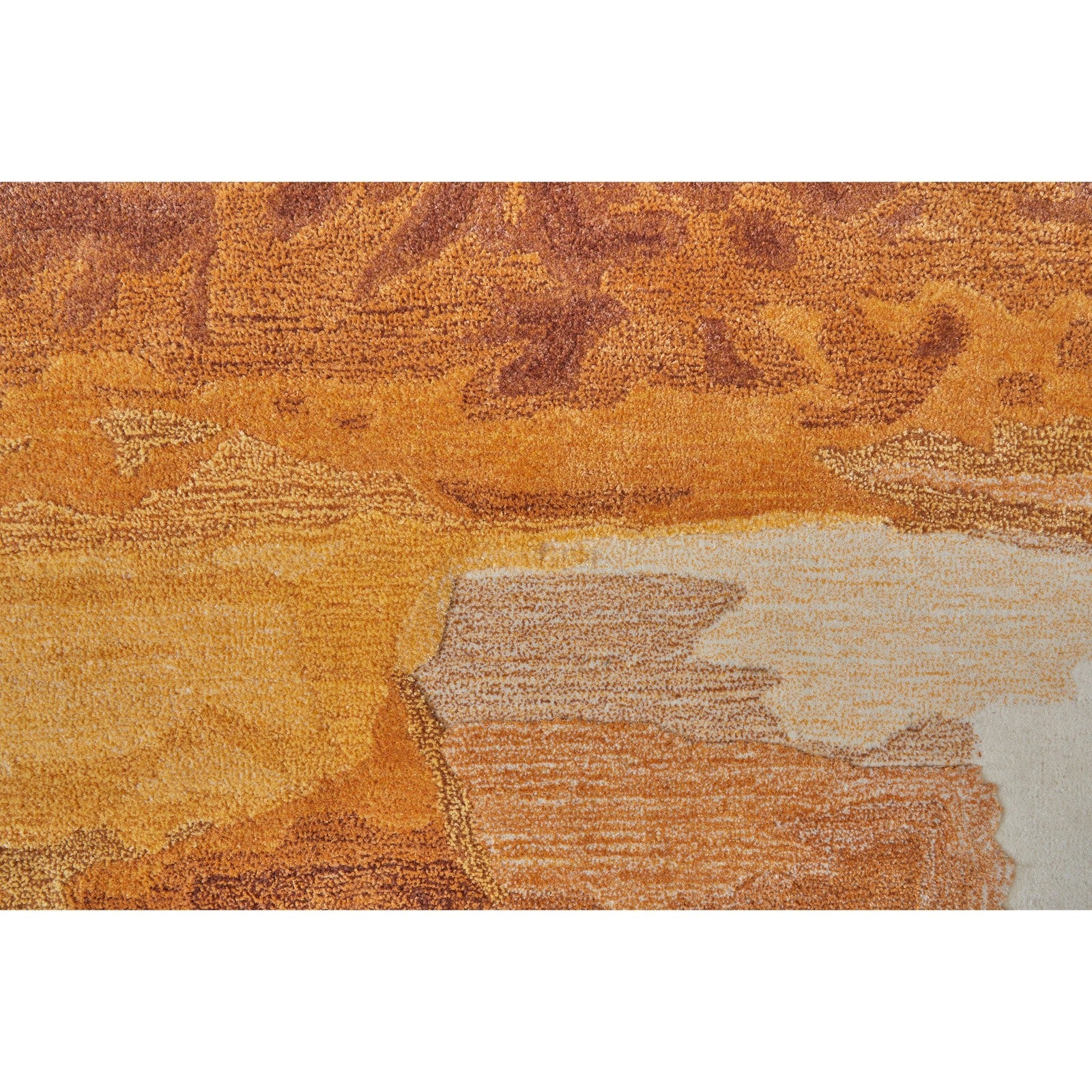 Feizy Anya 8921F Transitional Abstract Rug in Red/Orange/Ivory - Image 9