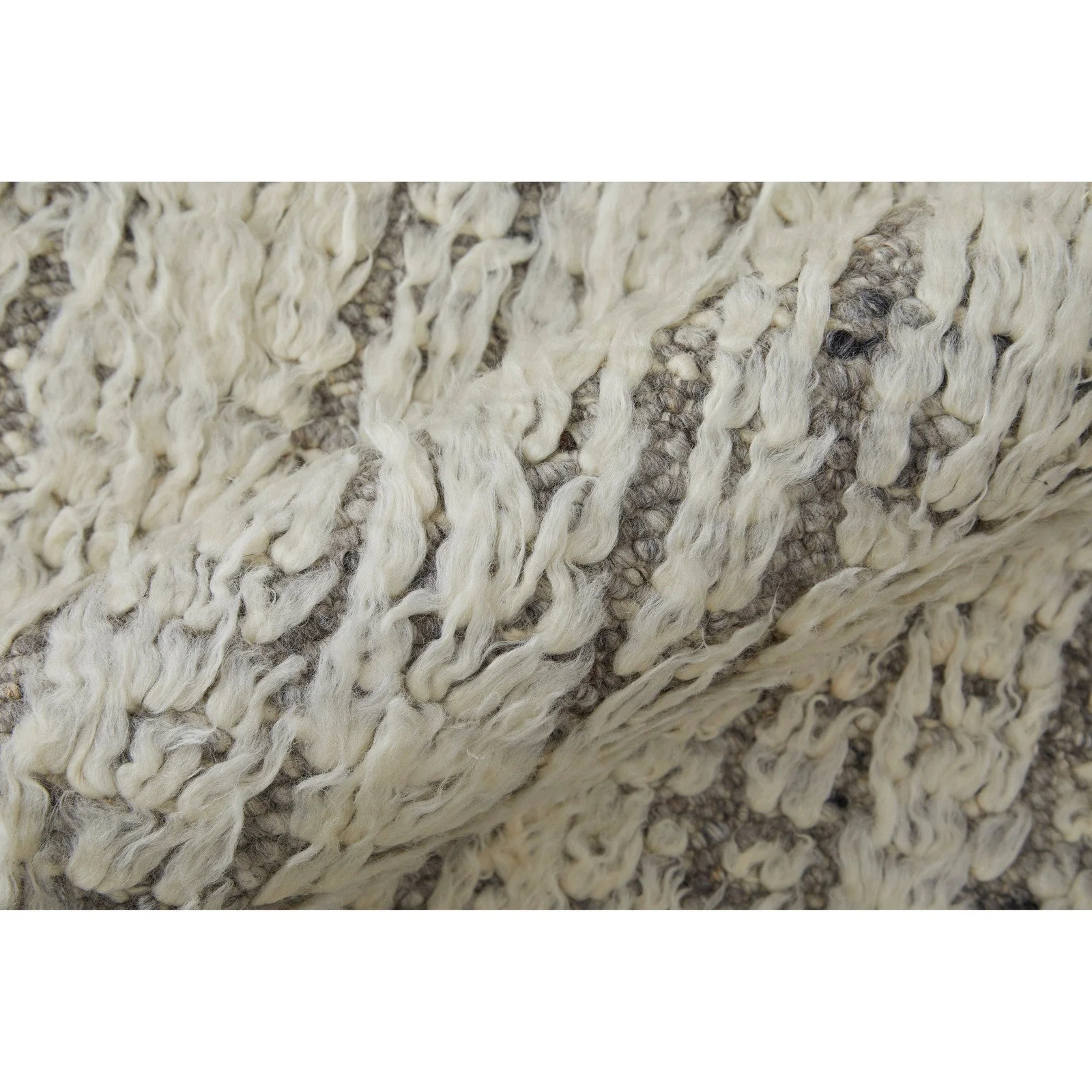 Feizy Ashby 8906F Transitional Stripes Rug in Ivory/Gray - Image 3