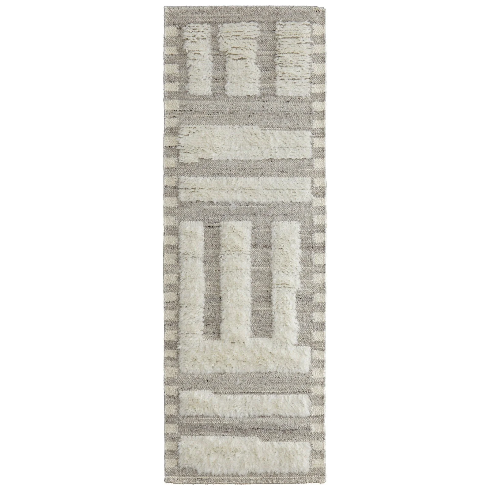 Feizy Ashby 8909F Transitional Geometric Rug in Gray/Ivory - Image 3