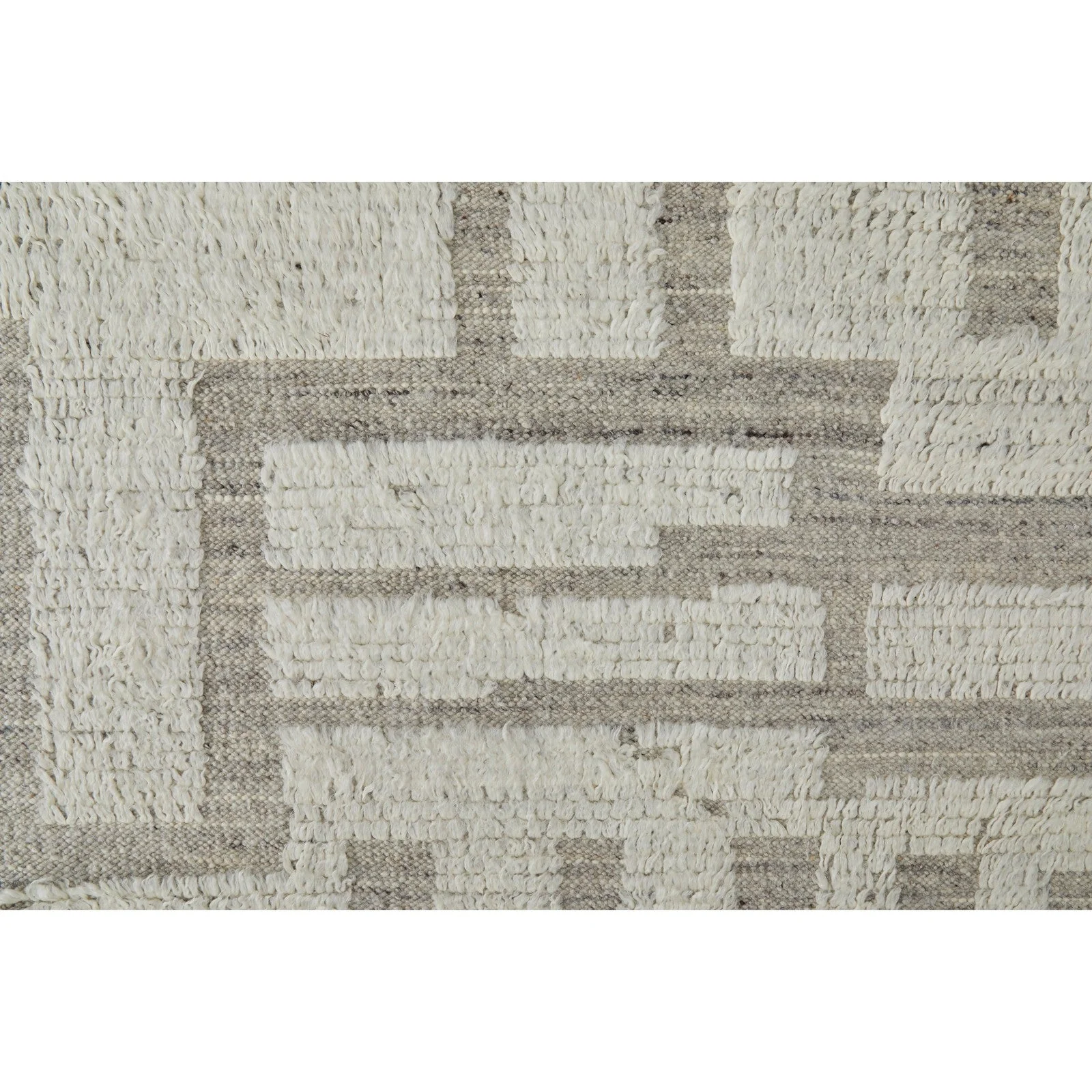Feizy Ashby 8909F Transitional Geometric Rug in Gray/Ivory - Image 8