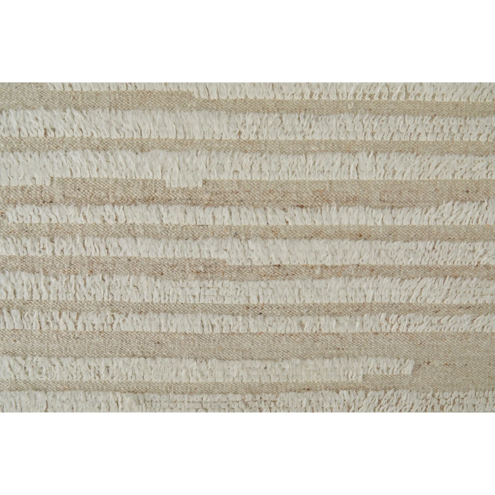 Feizy Ashby 8910F Transitional Stripes Rug in White/Tan - Image 7