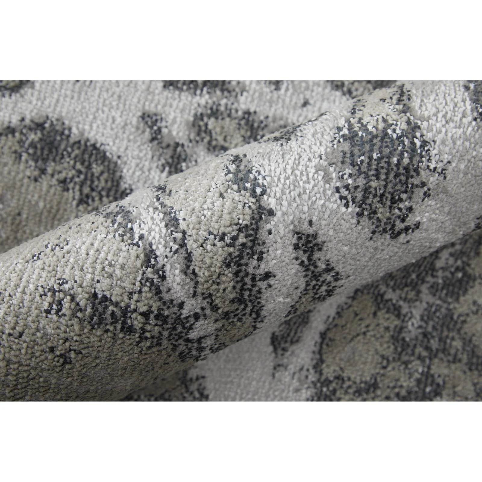 Feizy Astra 39L5F Transitional Abstract Rug in Gray/Silver/Ivory - Image 5