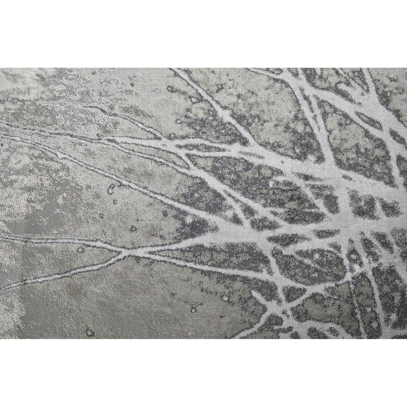 Feizy Astra 39L5F Transitional Abstract Rug in Gray/Silver/Ivory - Image 6
