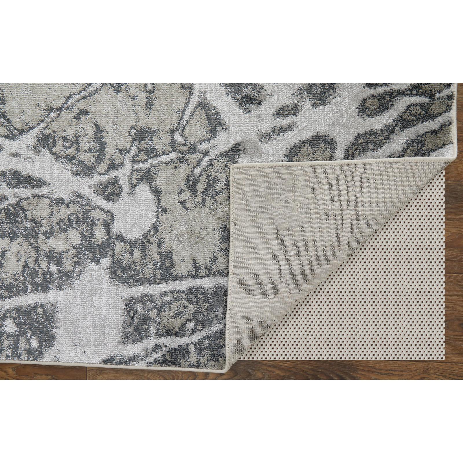 Feizy Astra 39L5F Transitional Abstract Rug in Gray/Silver/Ivory - Image 8