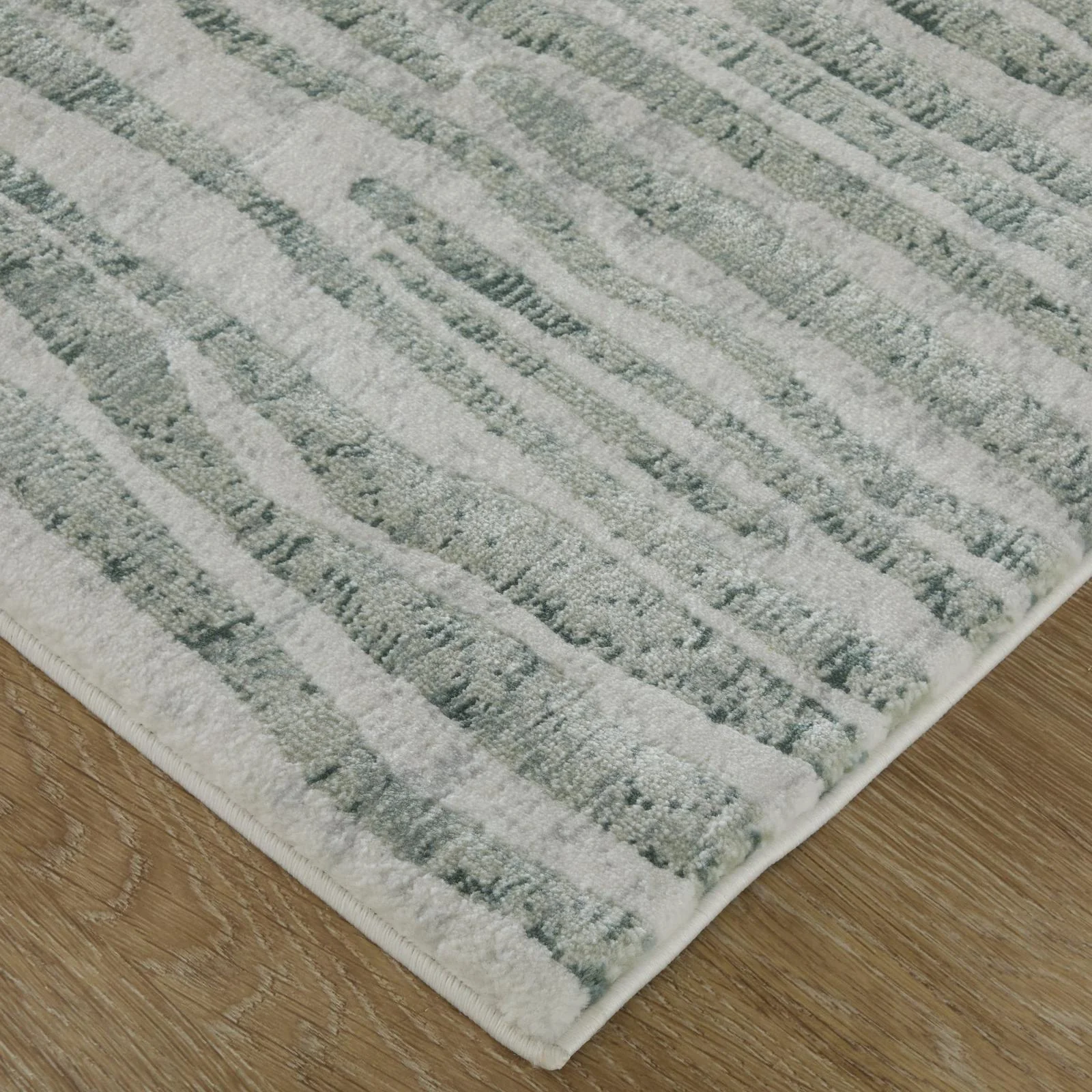 Feizy Atwell 3218F Transitional Abstract Rug in Gray/Green/Ivory - Image 4