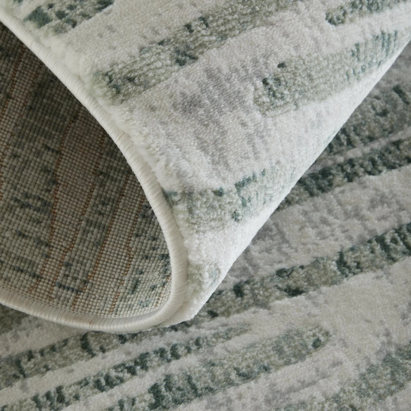 Feizy Atwell 3218F Transitional Abstract Rug in Gray/Green/Ivory - Image 7