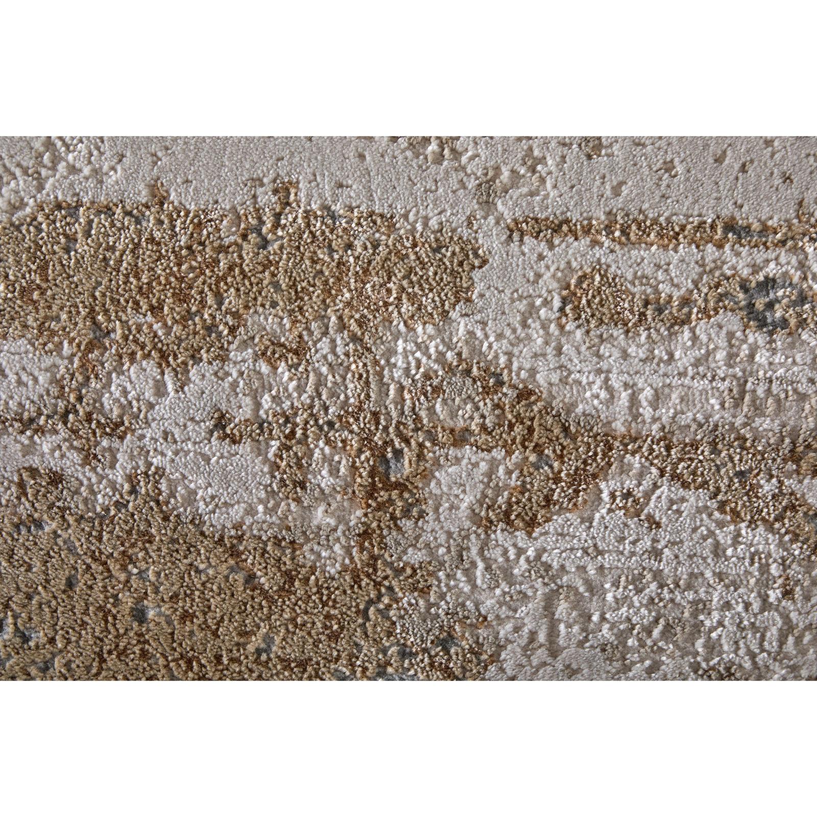 Feizy Aura 3567F Modern Abstract Rug in Ivory/Gold/Gray - Image 8