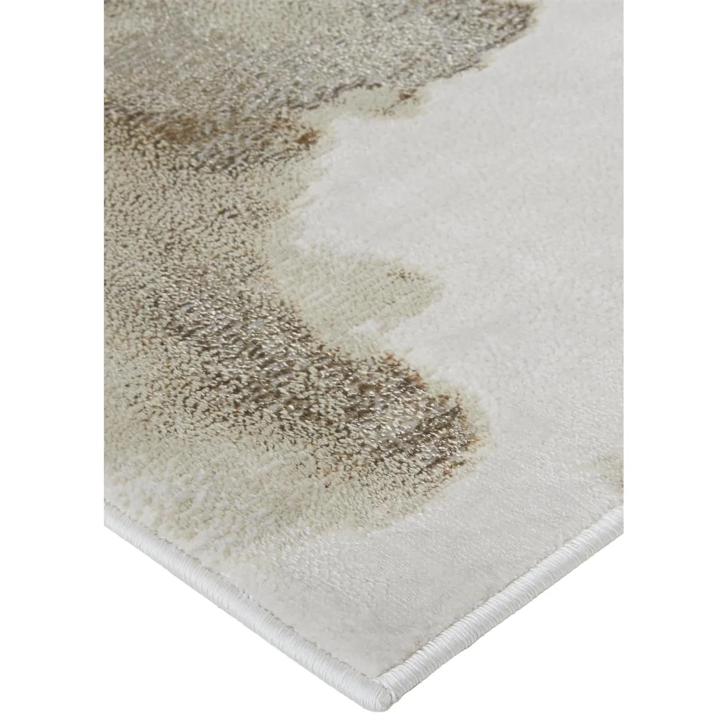 Feizy Aura 3727F Modern Abstract Rug in Ivory/Tan/Gray - Image 5