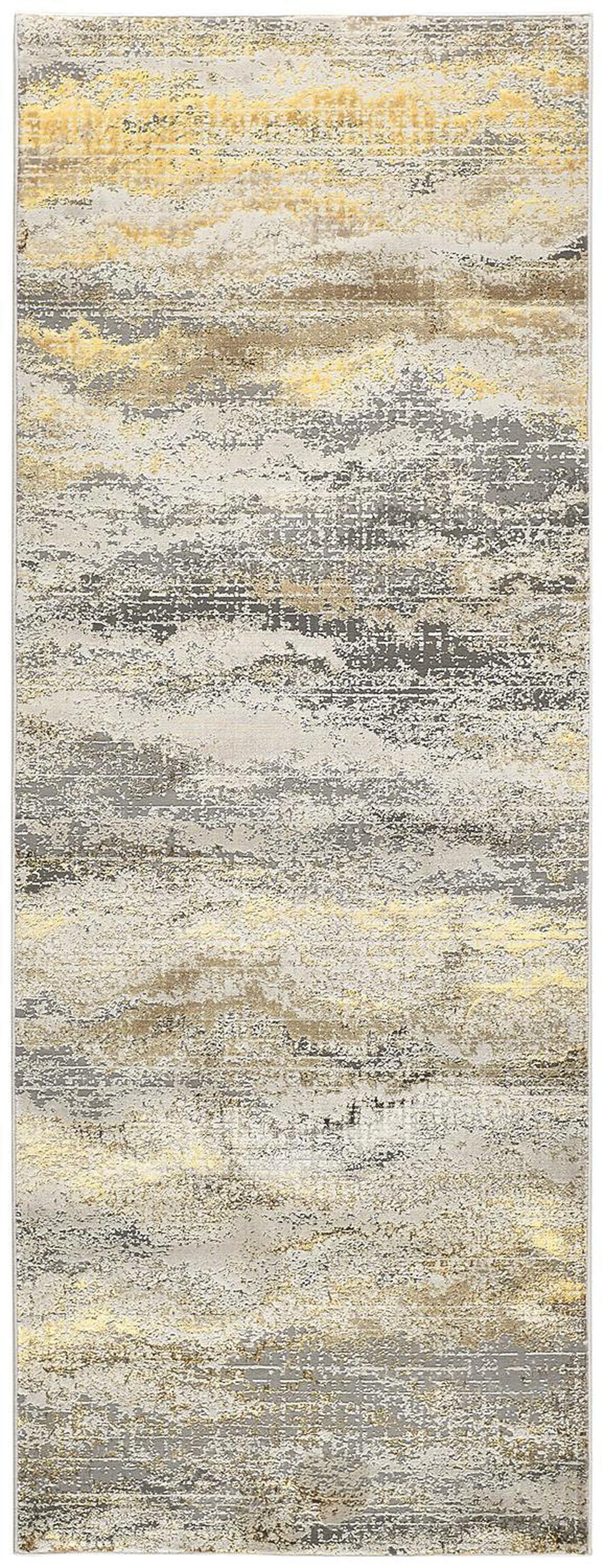 Feizy Aura 3735F Rug in Beige / Gold - Image 3