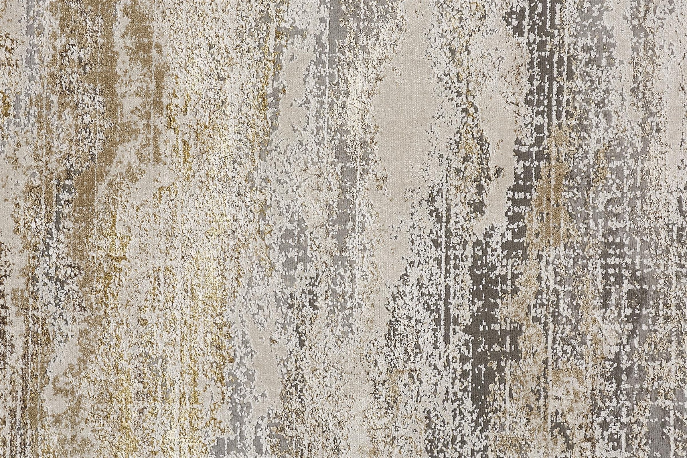 Feizy Aura 3735F Rug in Beige / Gold - Image 5