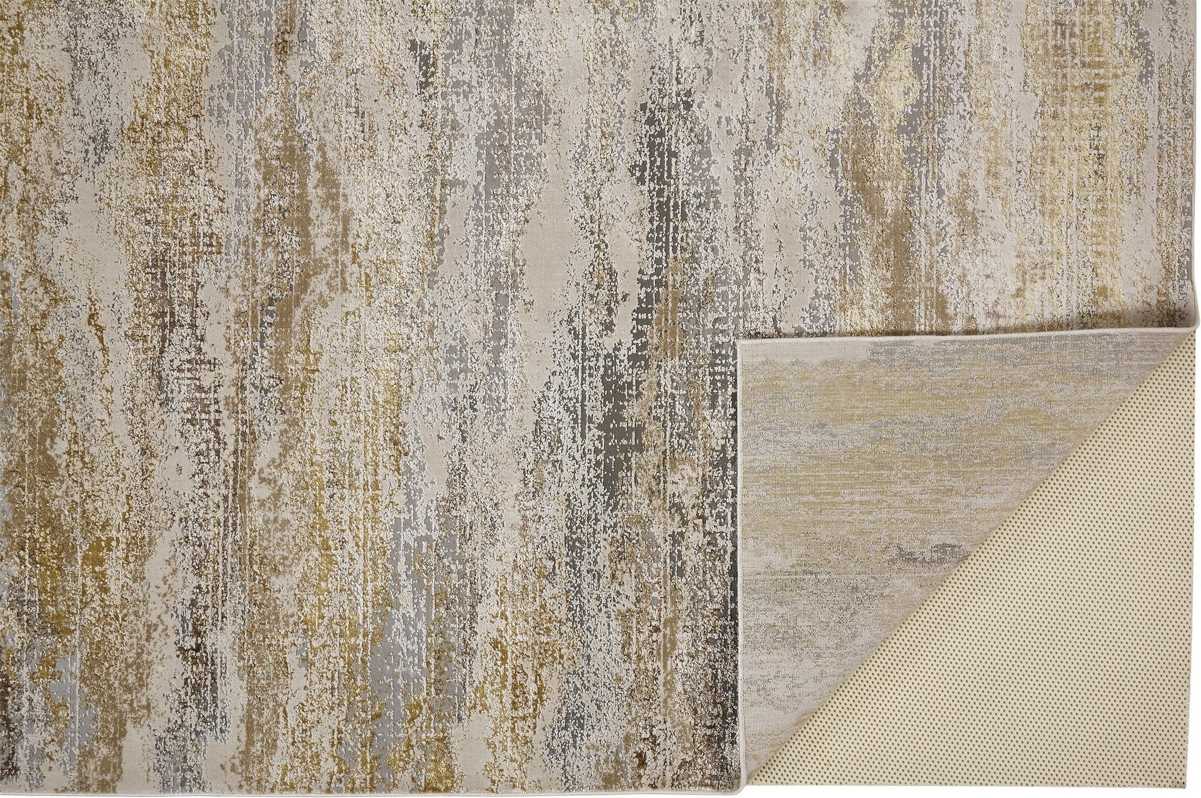 Feizy Aura 3735F Rug in Beige / Gold - Image 8