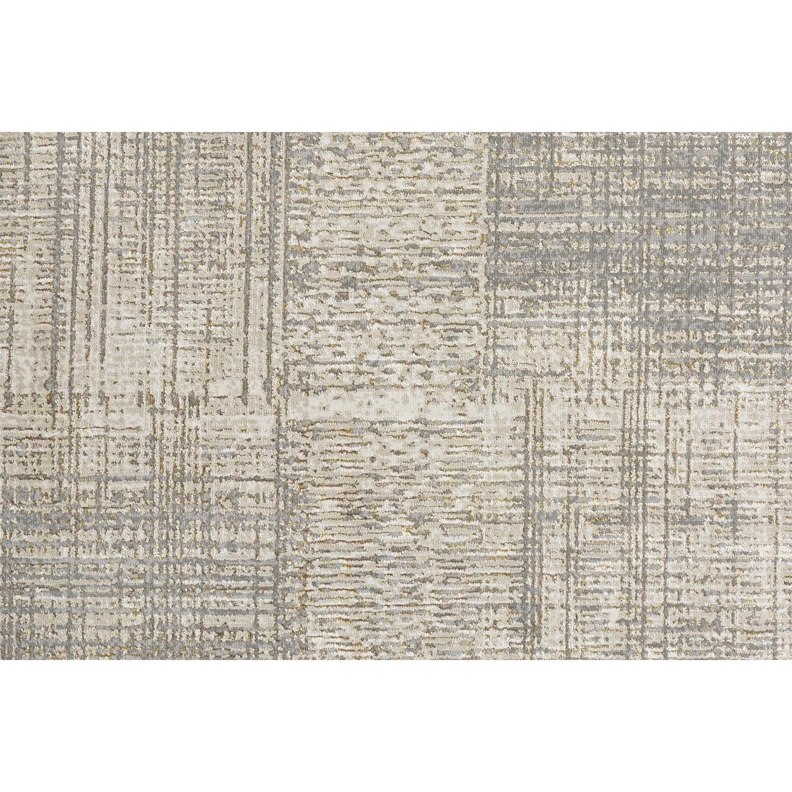 Feizy Aura 3736F Modern Abstract Rug in Gray/Ivory - Image 5