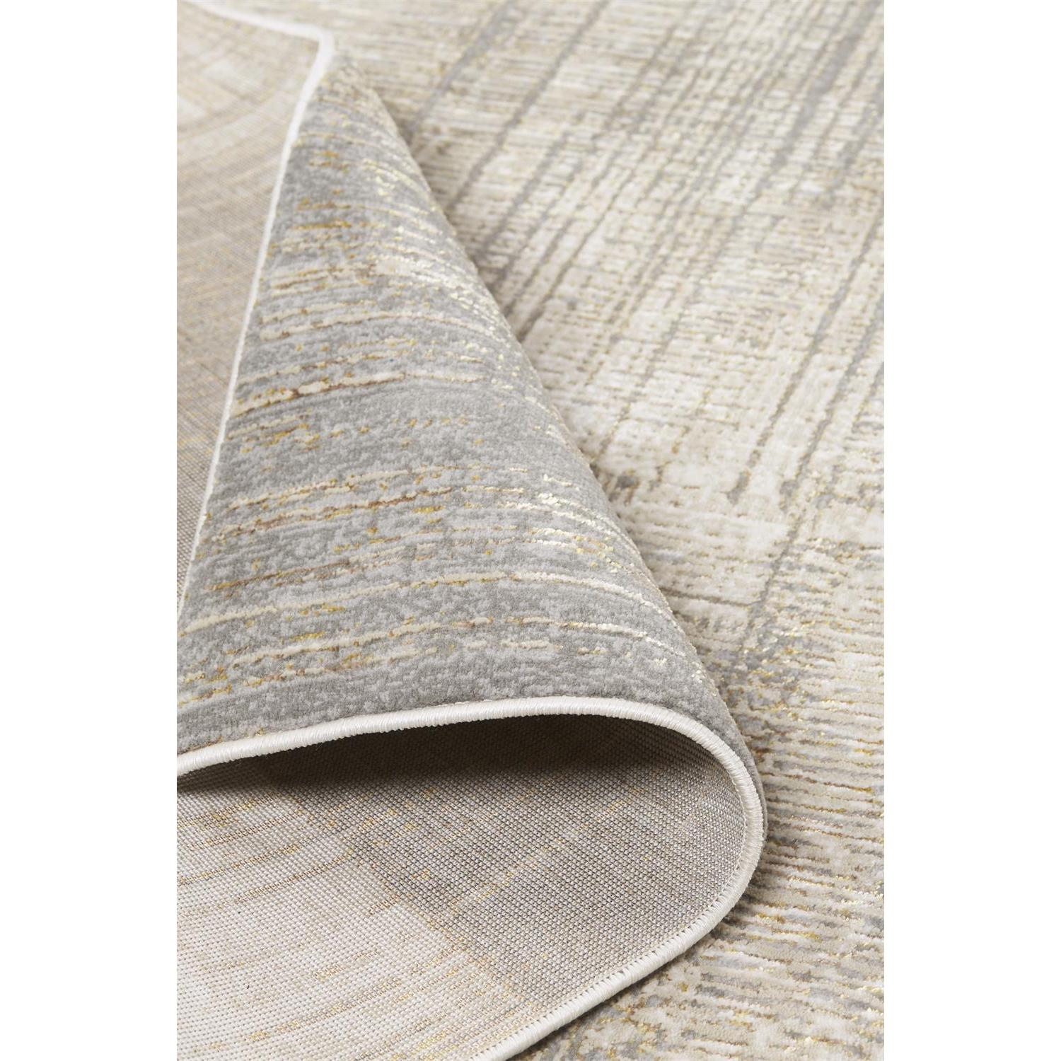 Feizy Aura 3736F Modern Abstract Rug in Gray/Ivory - Image 6