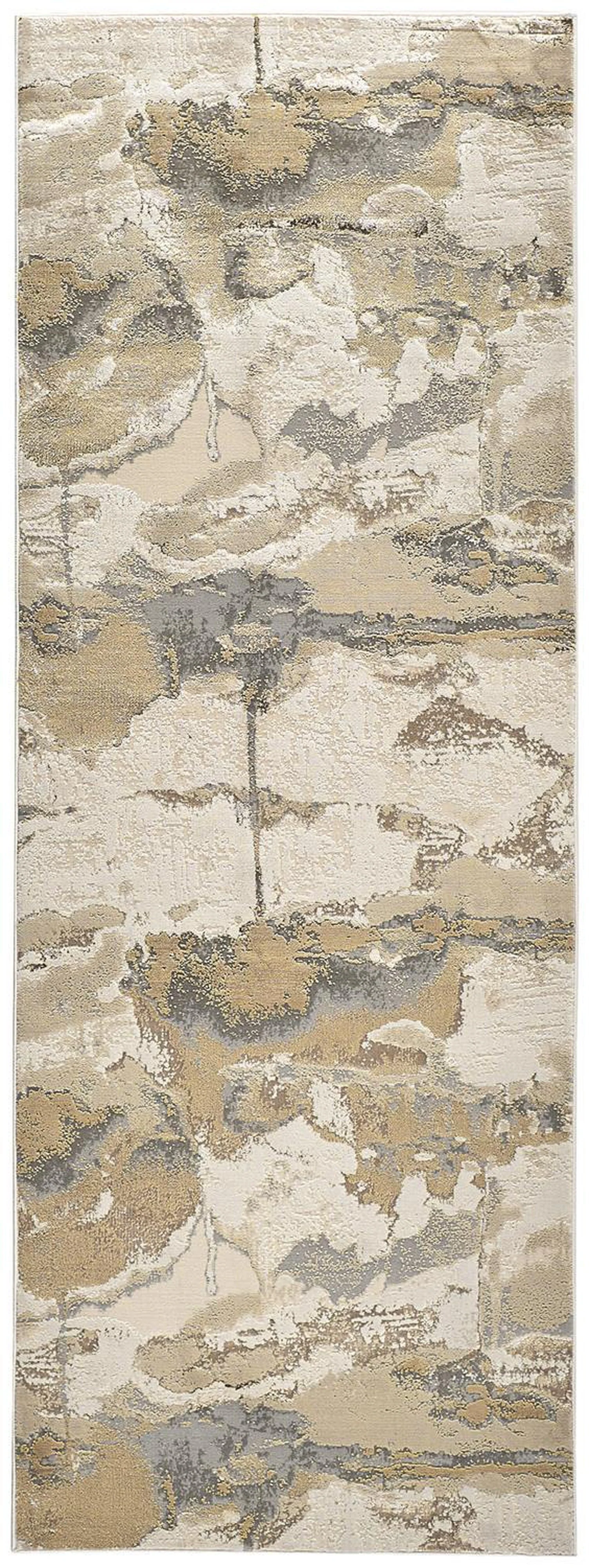 Feizy Aura 3737F Rug in Gold / Tan - Image 3