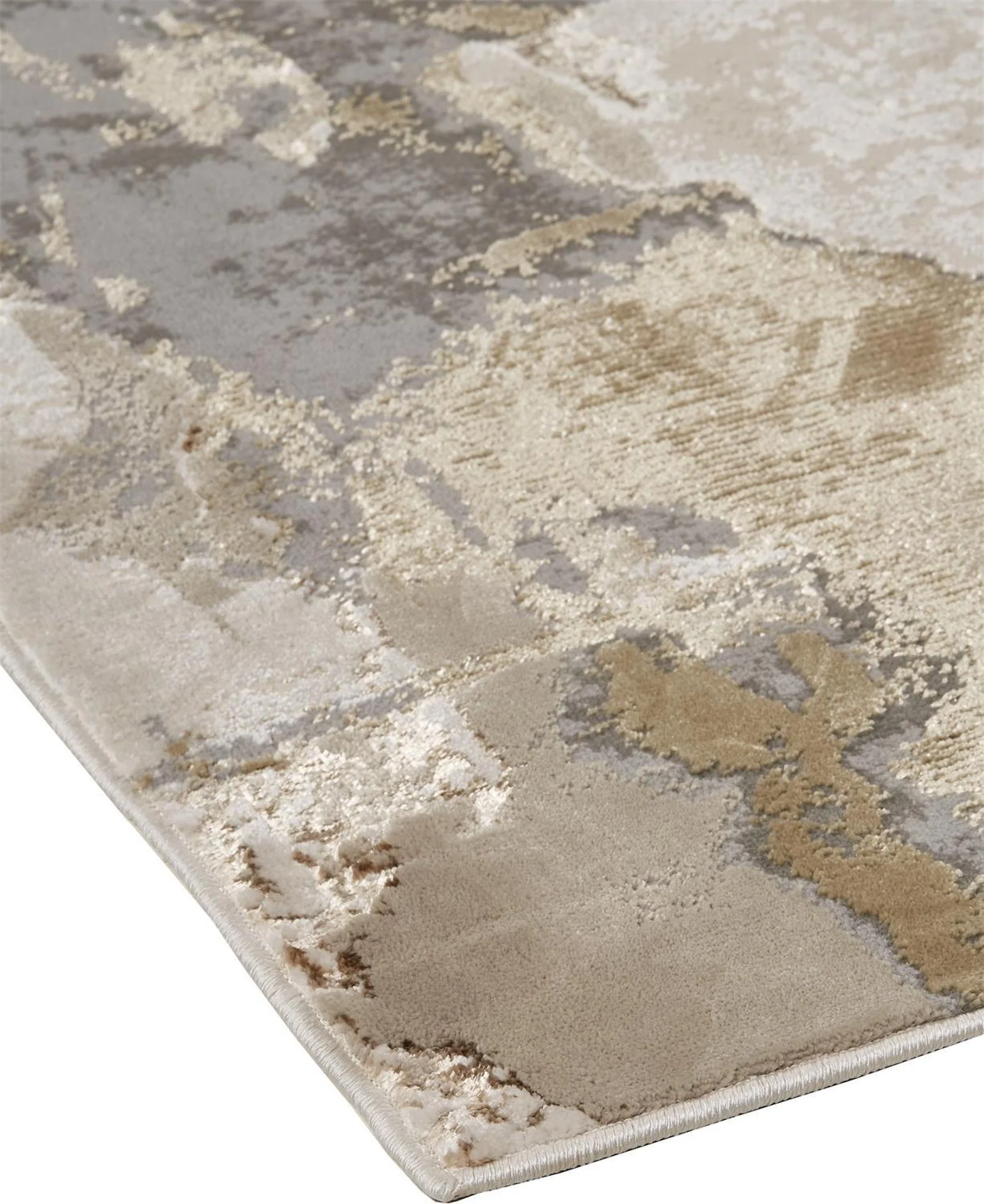 Feizy Aura 3737F Rug in Gold / Tan - Image 7