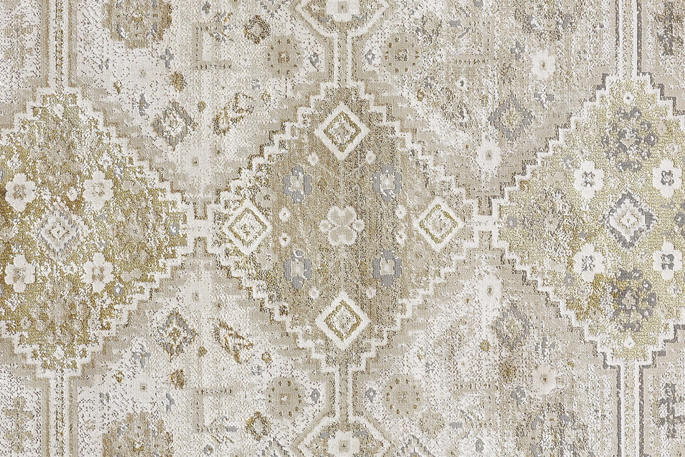 Feizy Aura 3738F Rug in Gold / Beige - Image 3