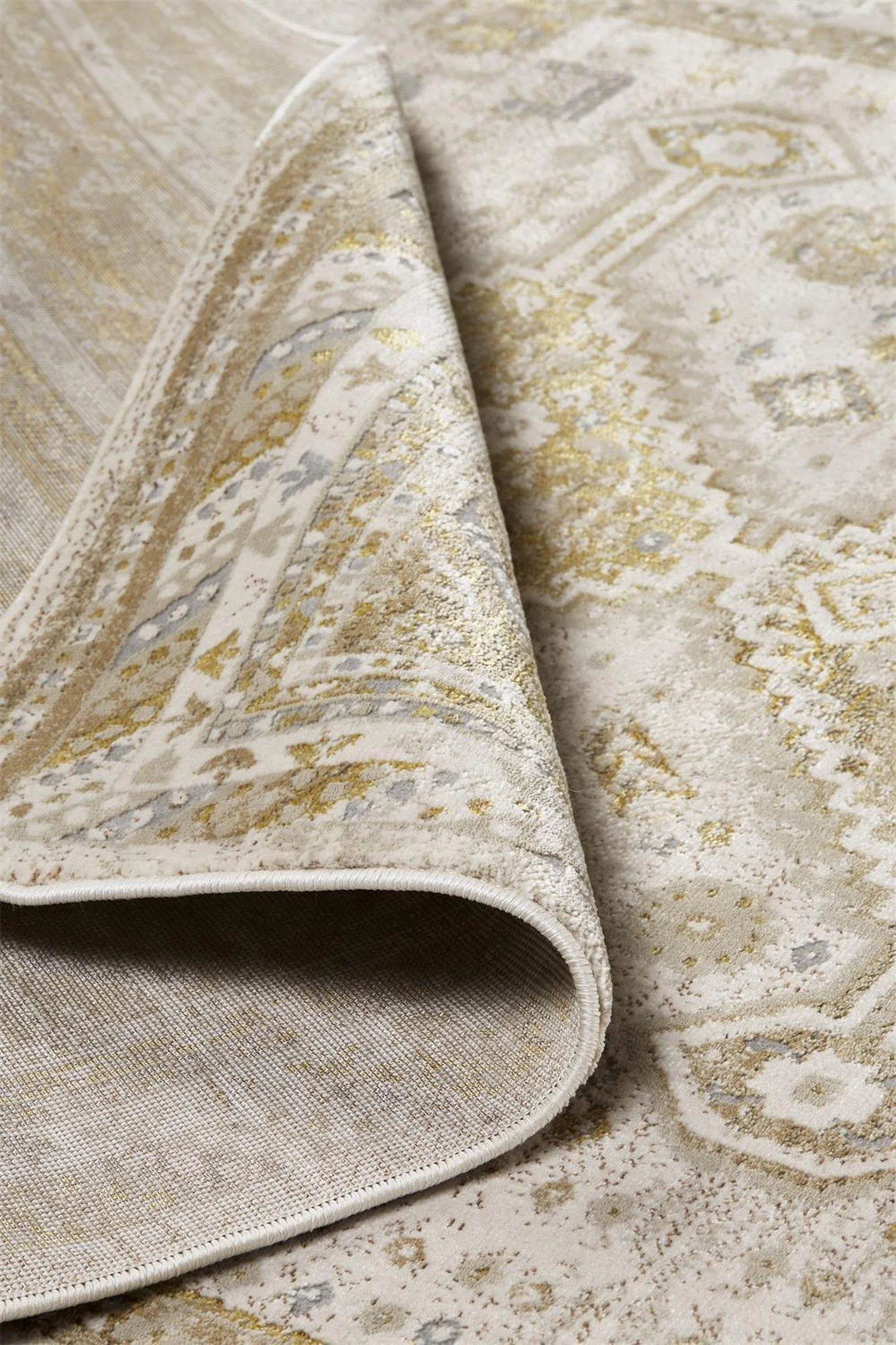 Feizy Aura 3738F Rug in Gold / Beige - Image 4