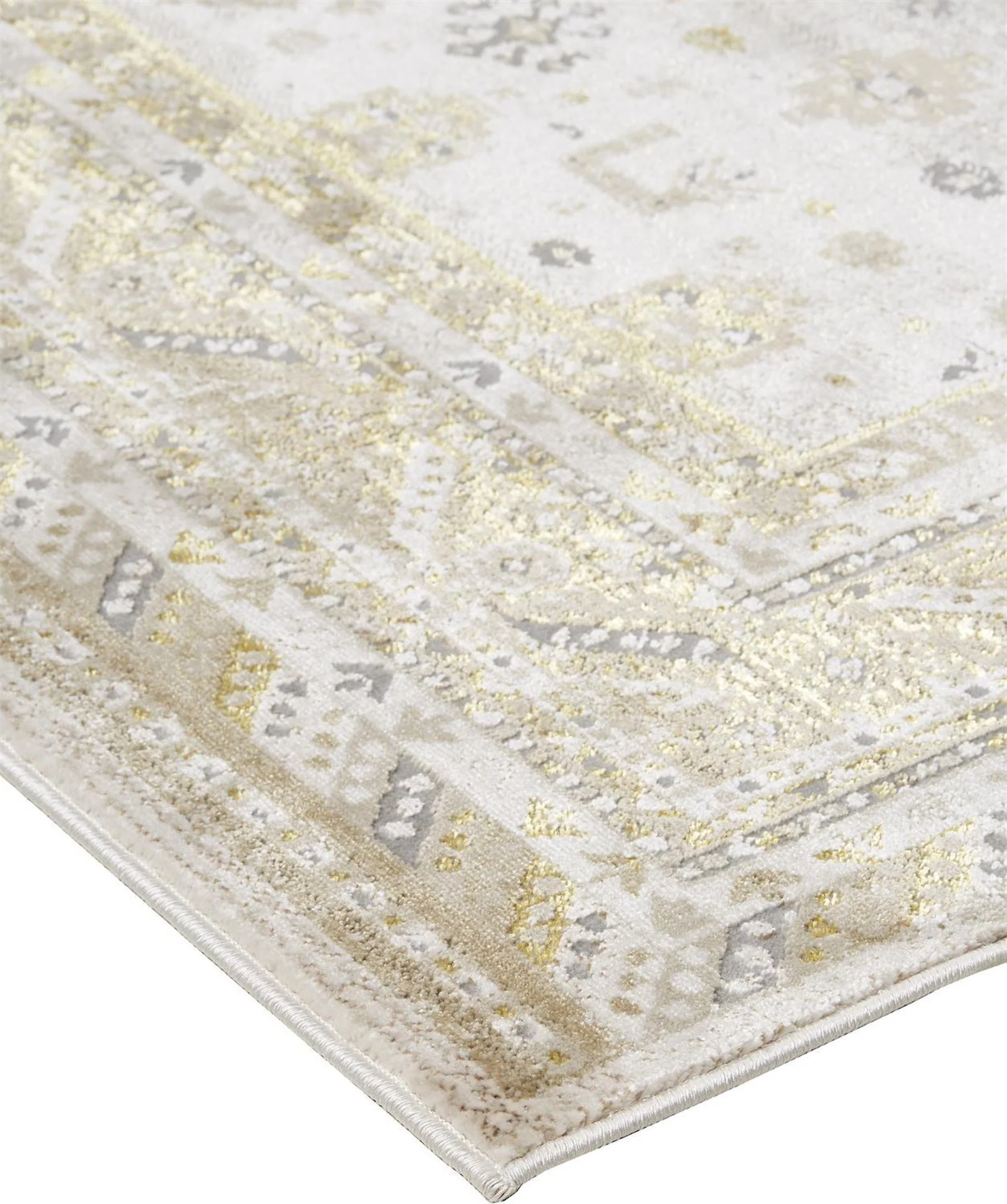 Feizy Aura 3738F Rug in Gold / Beige - Image 5