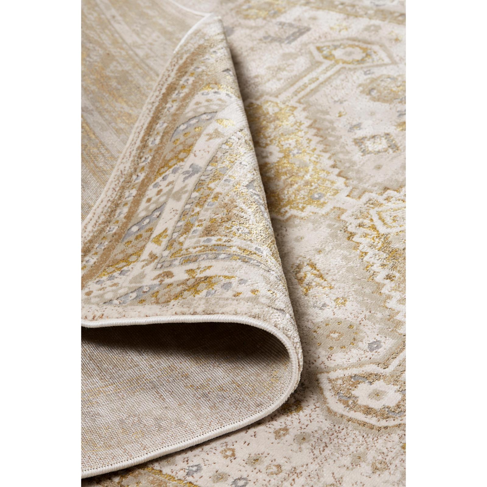 Feizy Aura 3738F Modern Persian Rug in Gold/Ivory - Image 8