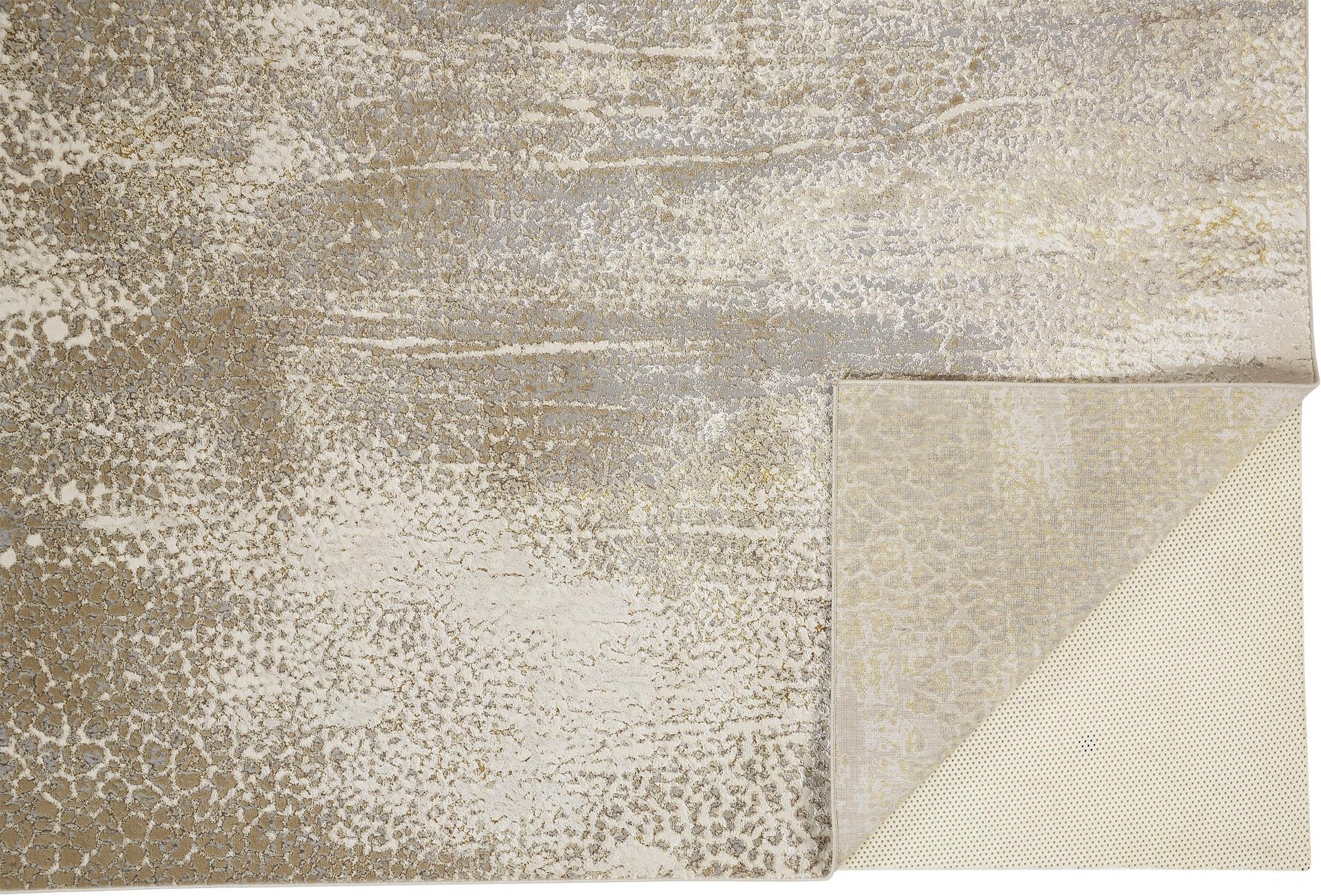 Feizy Aura 3739F Rug in Ivory / Gold - Image 8