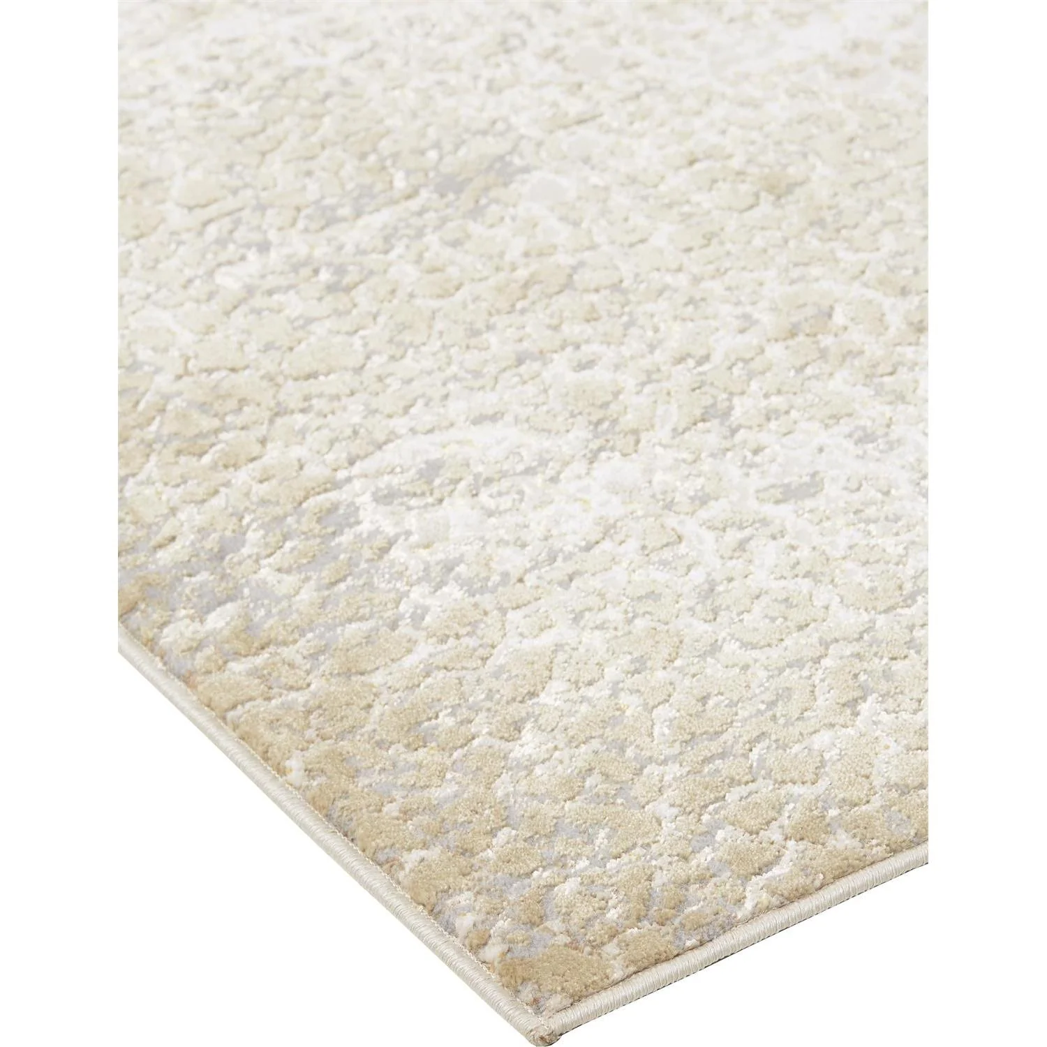 Feizy Aura 3739F Modern Abstract Rug in Ivory/Gray/Gold - Image 7