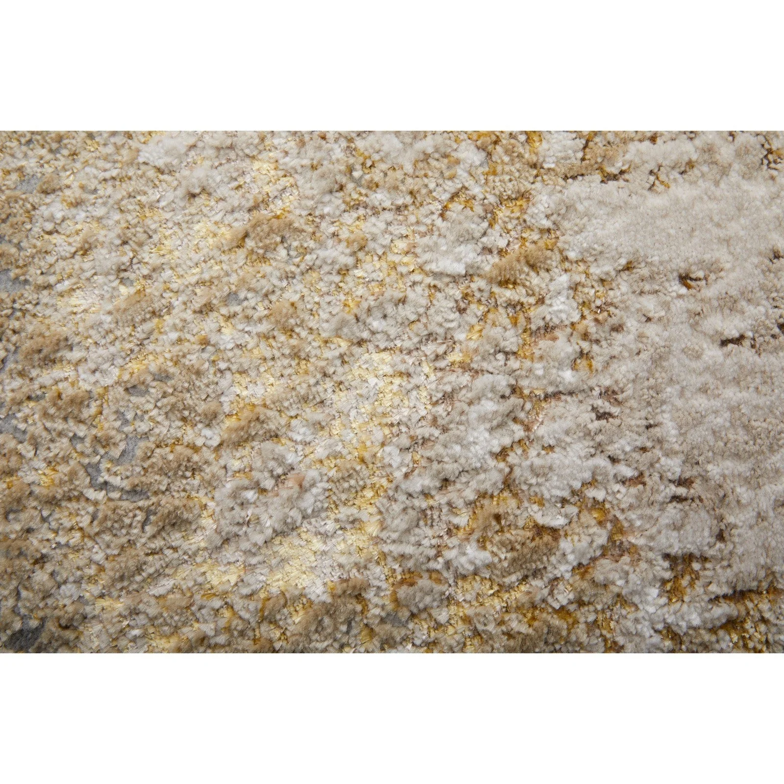 Feizy Aura 39LNF Modern Abstract Rug in Ivory/Brown/Gray - Image 10