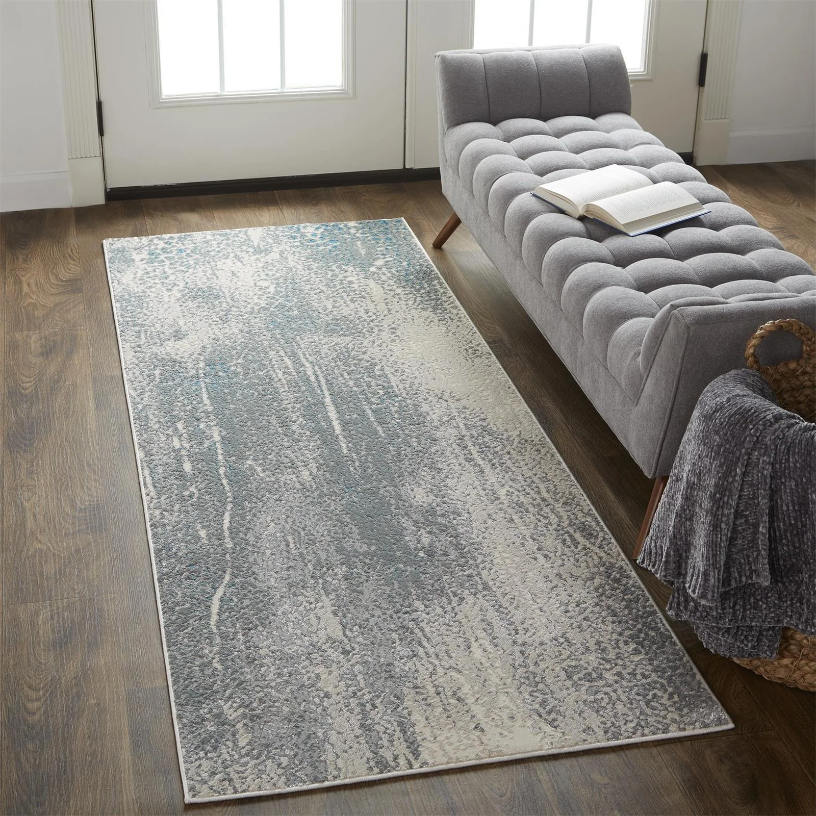Feizy Azure 3401F Rug in Ivory / Silver - Image 3