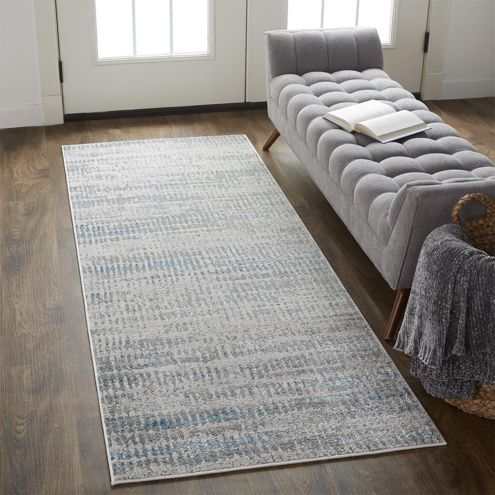 Feizy Azure 3402F Rug in Ivory / Silver - Image 3