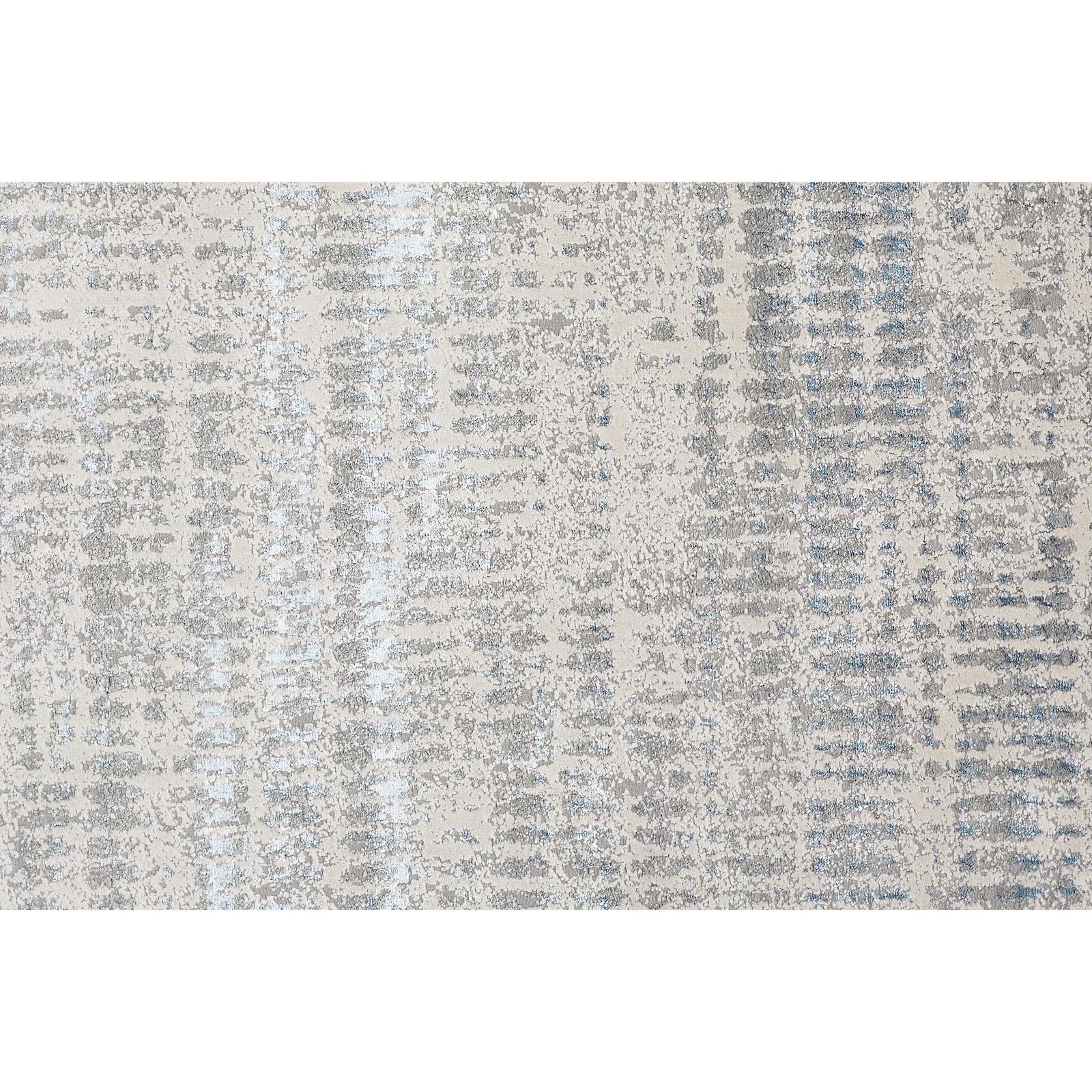 Feizy Azure 3402F Modern Abstract Rug in Blue/Gray/Ivory - Image 5
