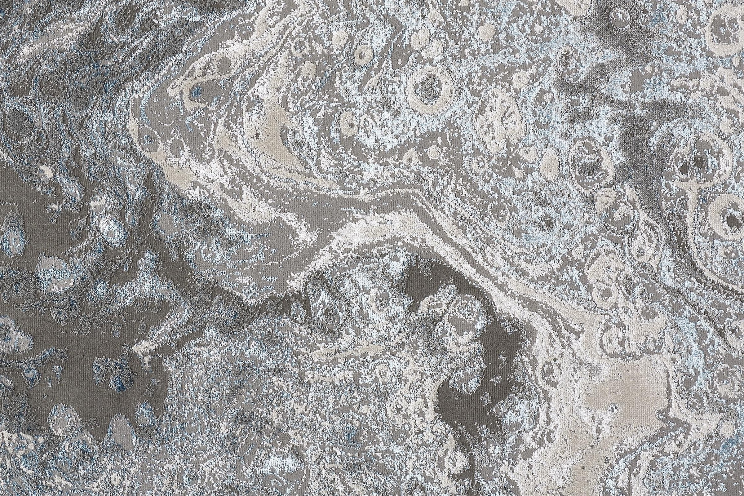 Feizy Azure 3405F Rug in Silver / Blue - Image 4