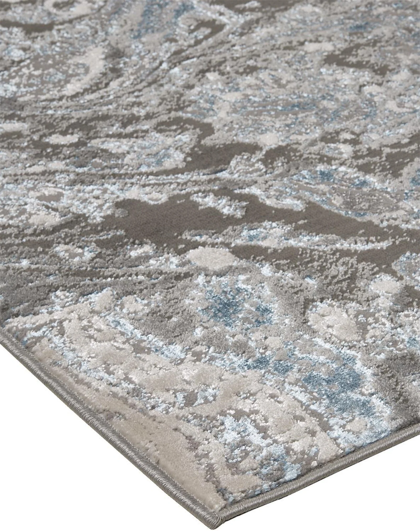 Feizy Azure 3405F Rug in Silver / Blue - Image 6