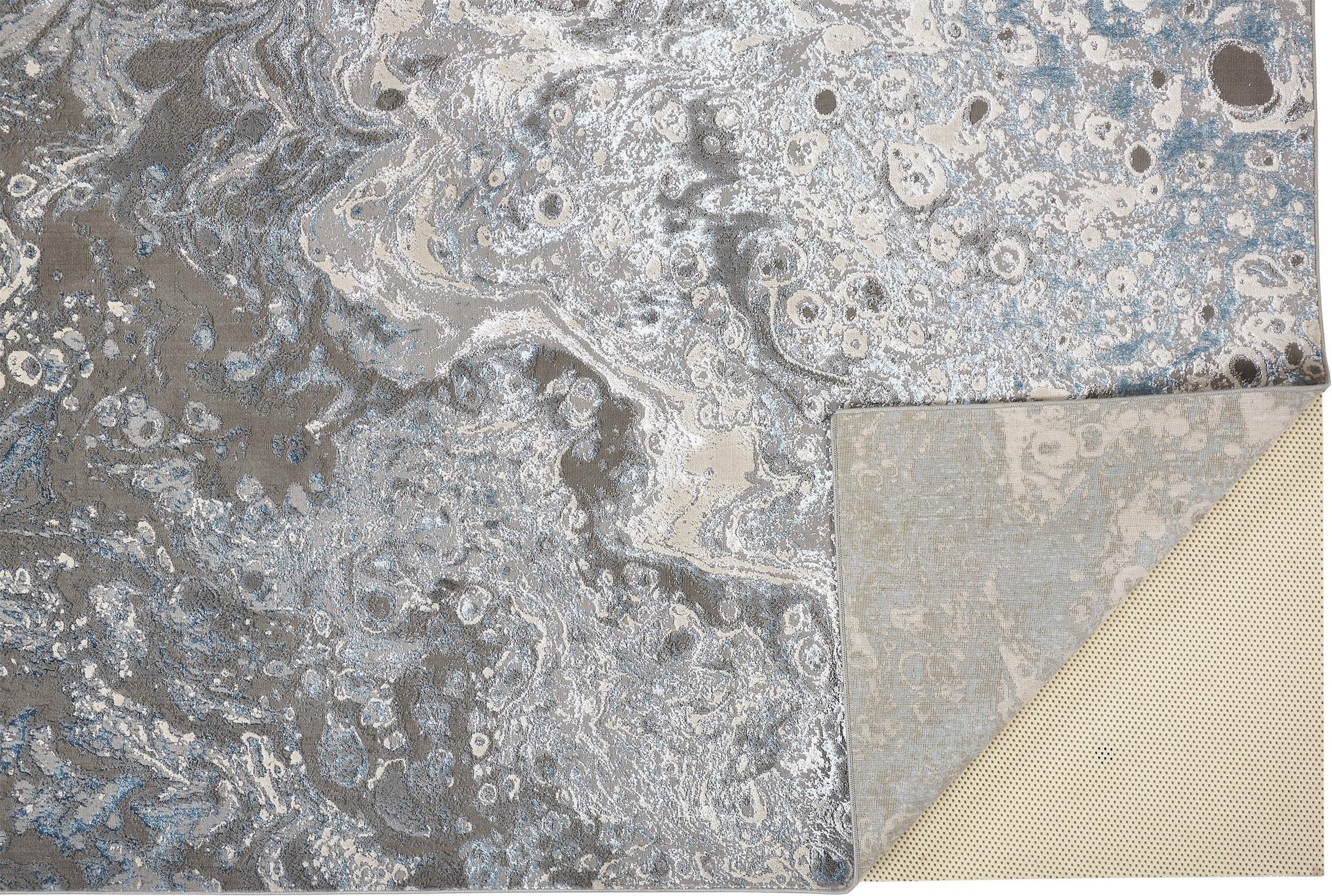 Feizy Azure 3405F Rug in Silver / Blue - Image 7