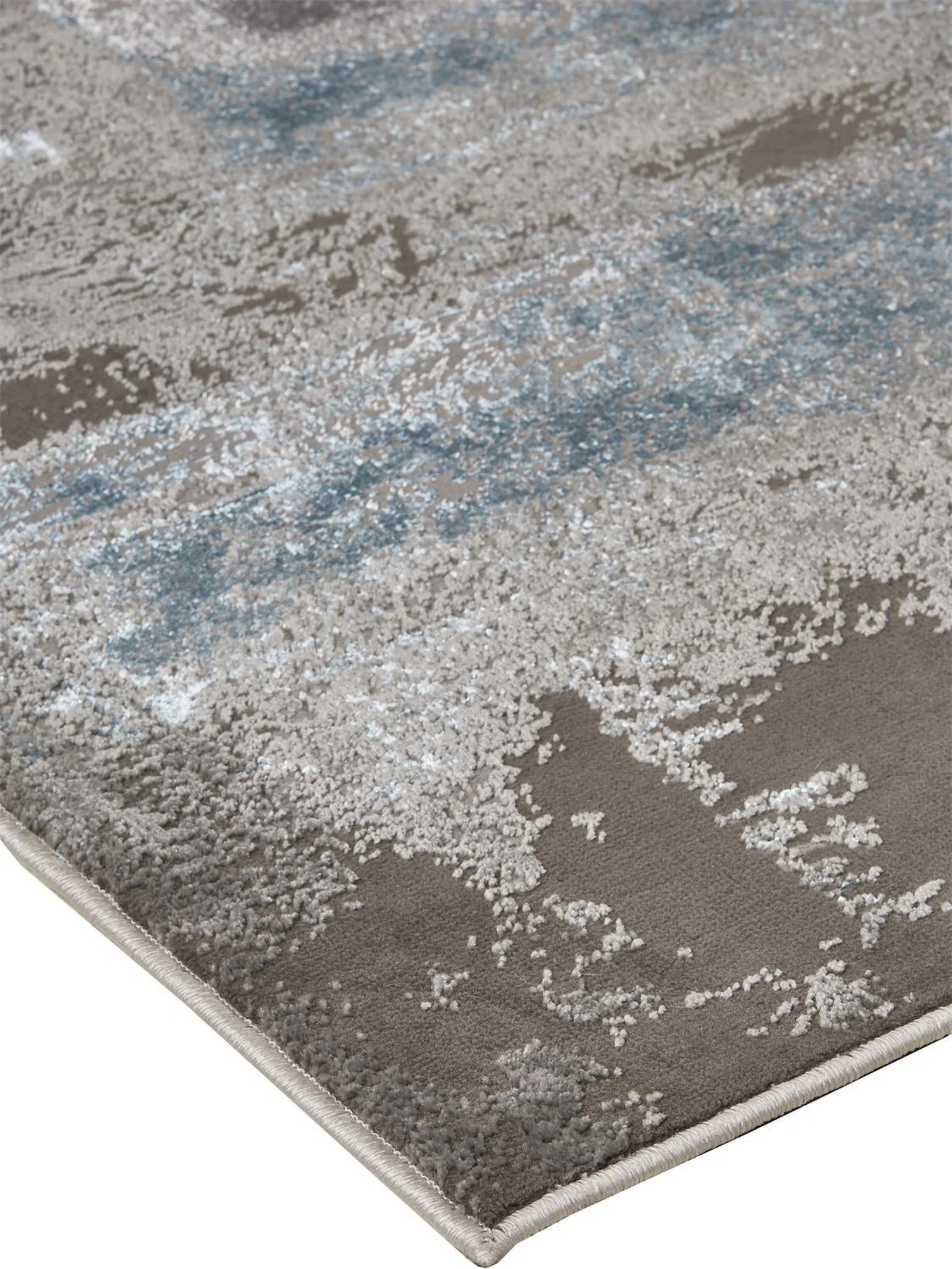 Feizy Azure 3406F Rug in Silver / Teal - Image 6