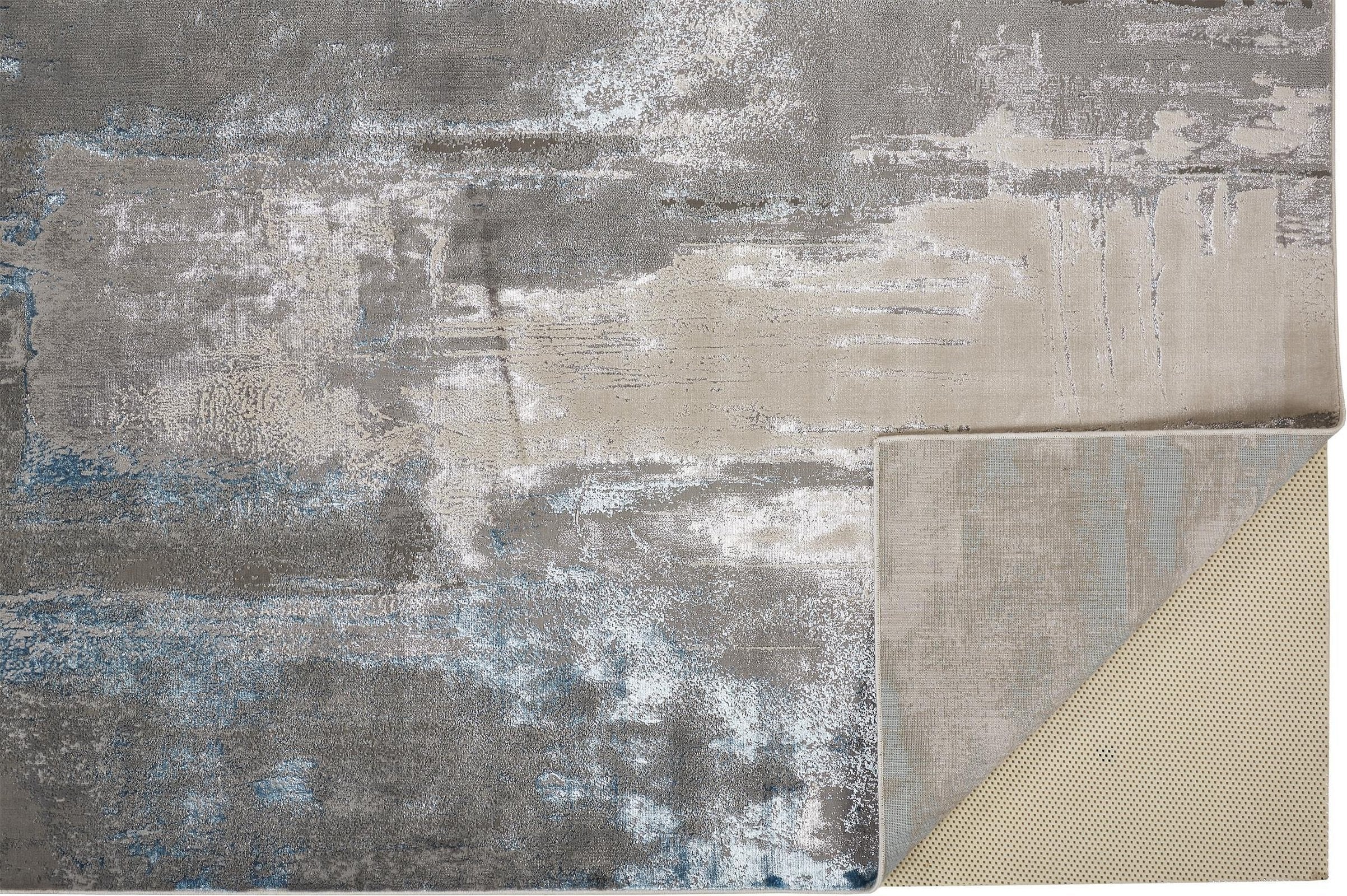 Feizy Azure 3406F Rug in Silver / Teal - Image 7