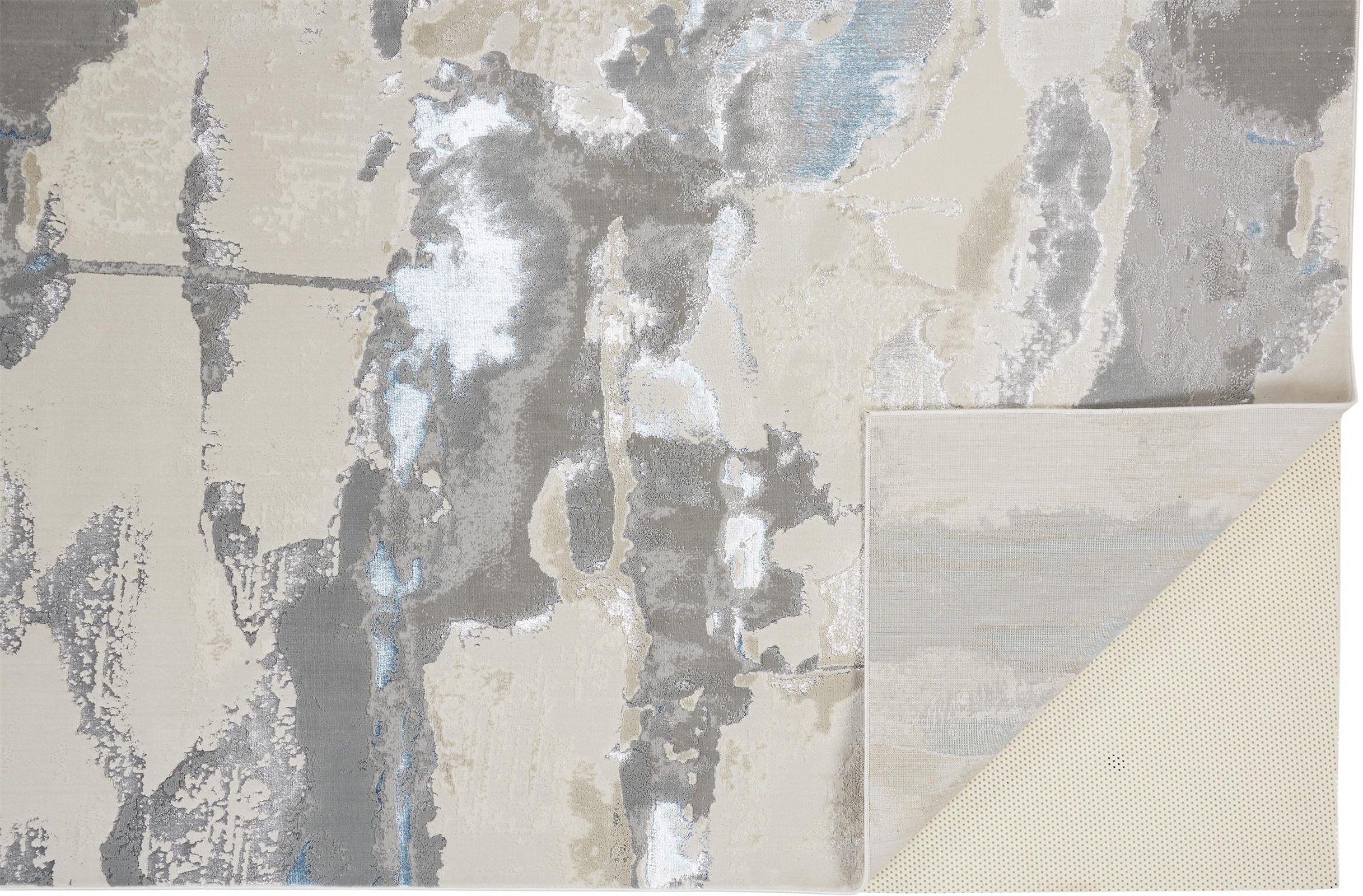 Feizy Azure 3525F Rug in Silver / Teal - Image 5